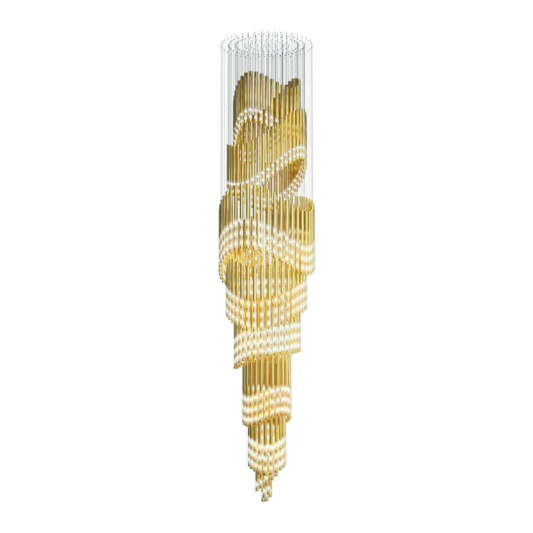 Ovynira Kronleuchter mit goldenen Stäben-Letslighting
