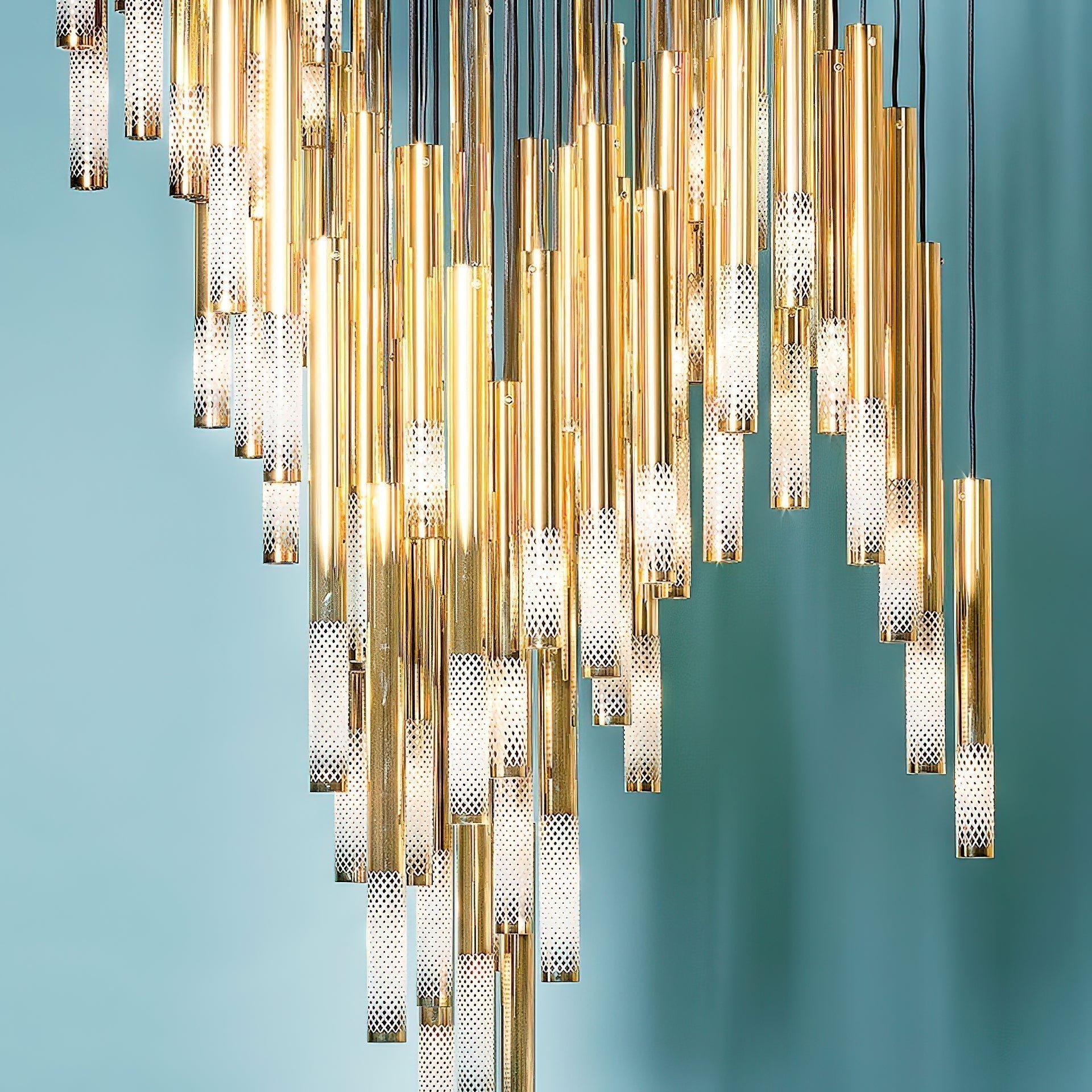 Ovynira Kronleuchter mit goldenen Stäben-Letslighting