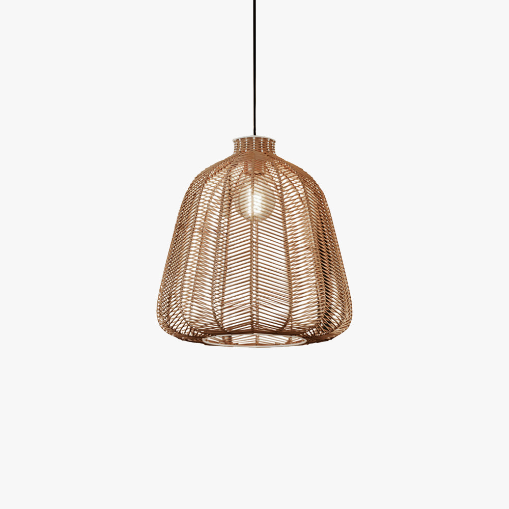 Muto Minimalistische Pendelleuchte LED Rattan Schlafzimmer/Bar