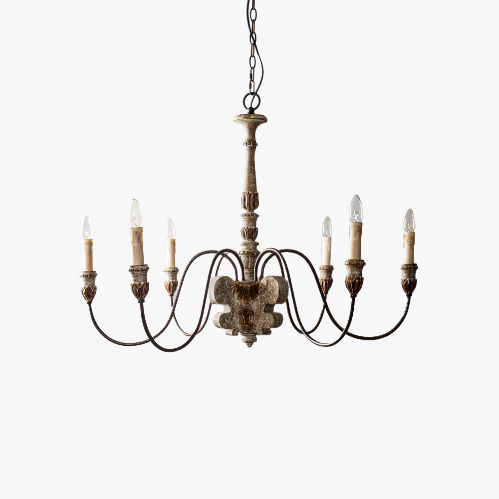 Silva Retro Design LED Kronleuchter Bronze Metall Wohnzimmer
