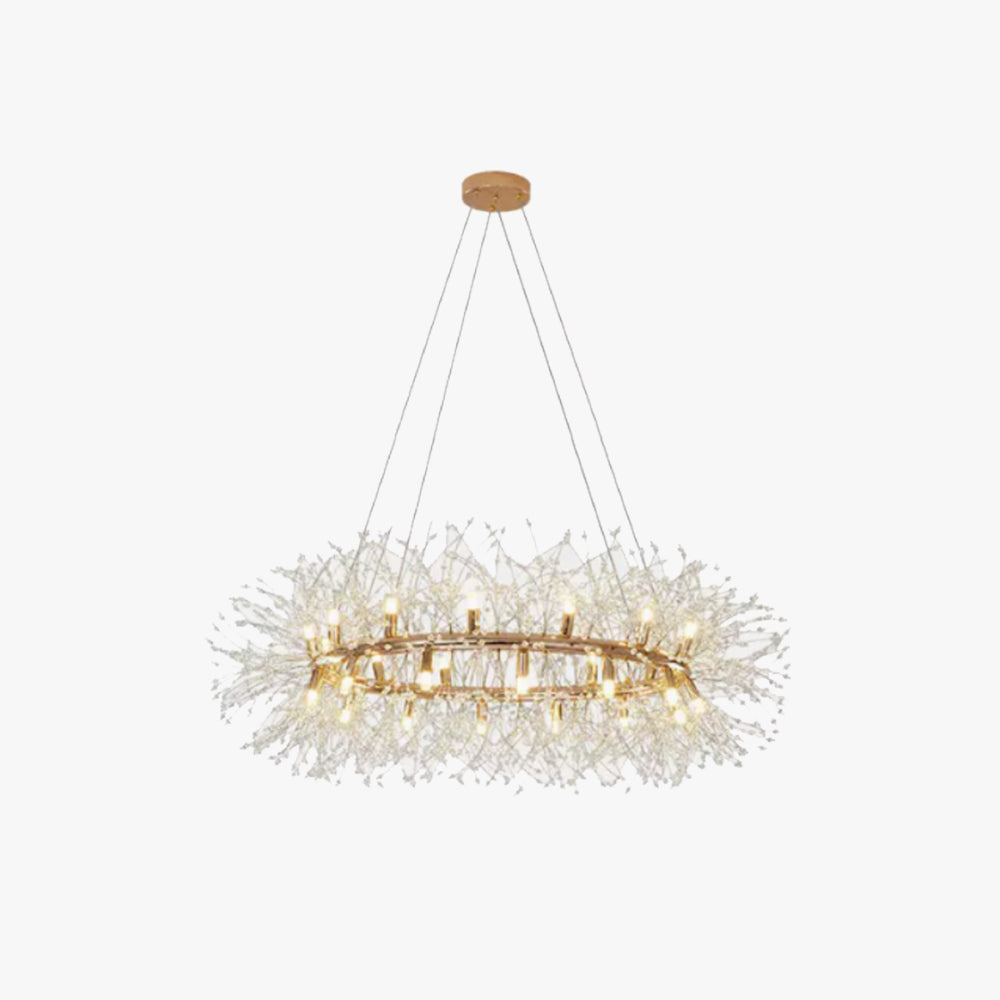 Kristy Pendelleuchte  Löwenzahn LED aus goldfarbenem Modern für Schlafzimmer/Wohnzimmer