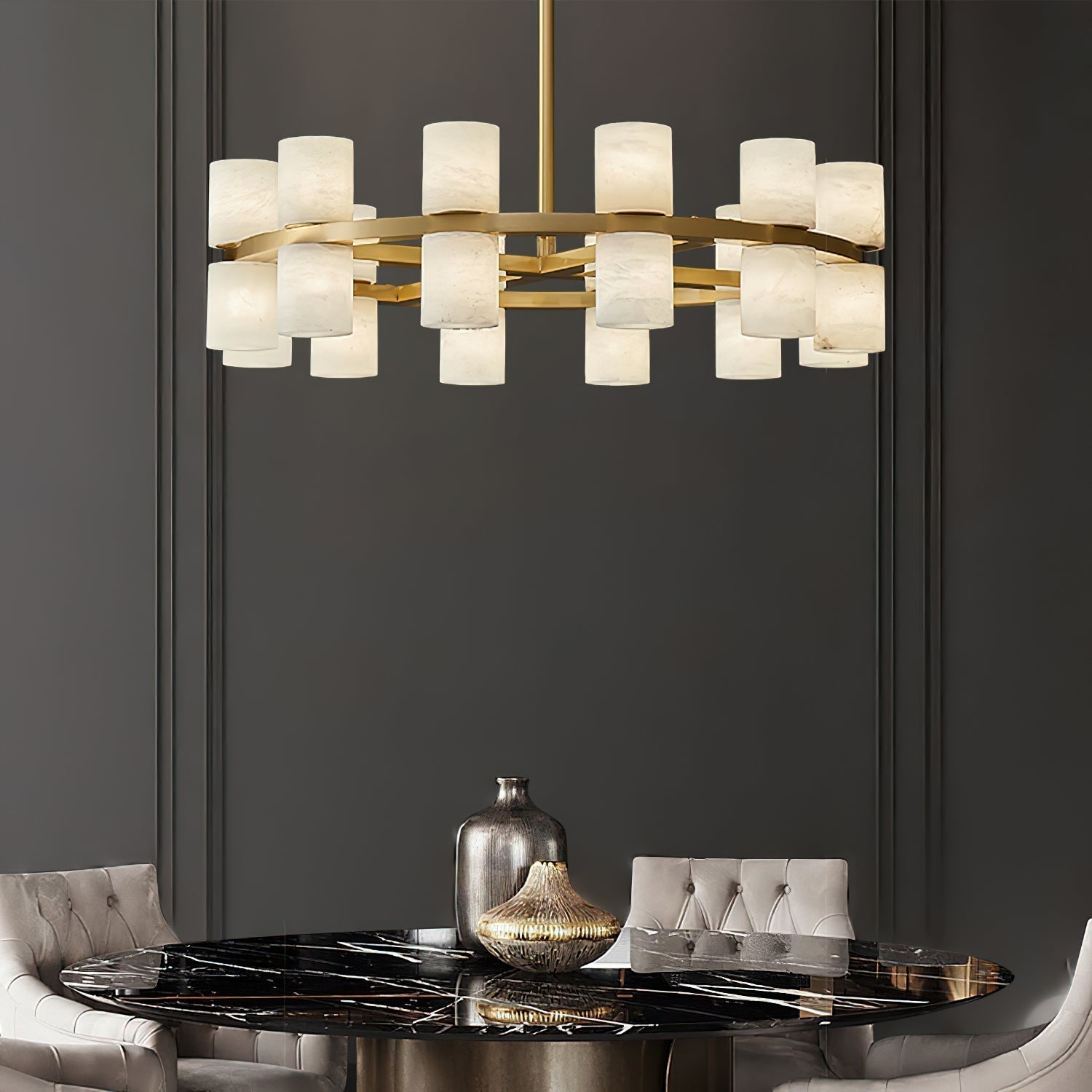 Etalir Postmodern Luxury Alabaster Chandelier - Letslighting