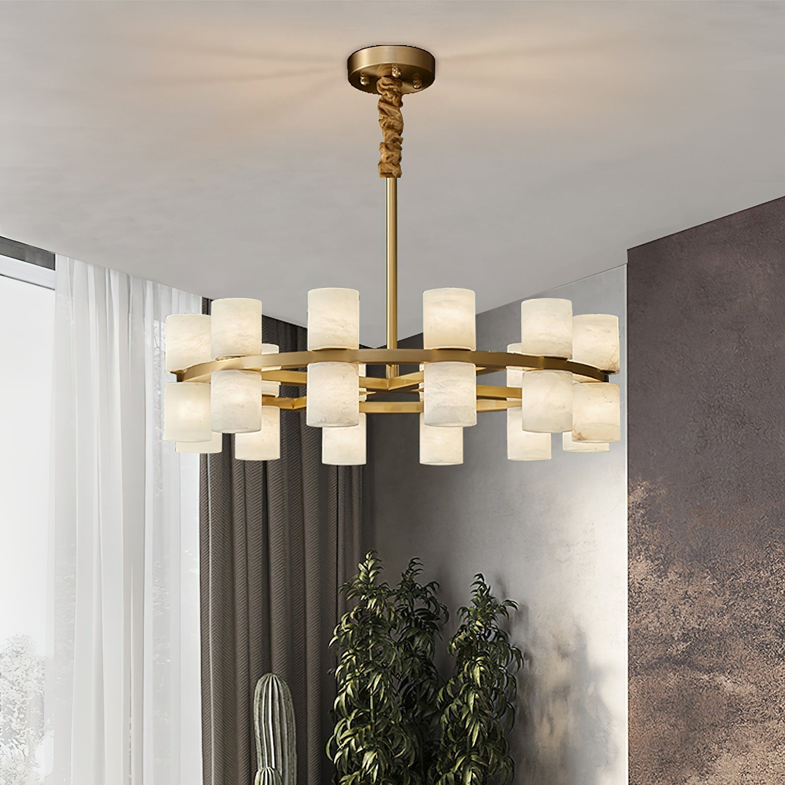 Etalir Postmodern Luxury Alabaster Chandelier - Letslighting