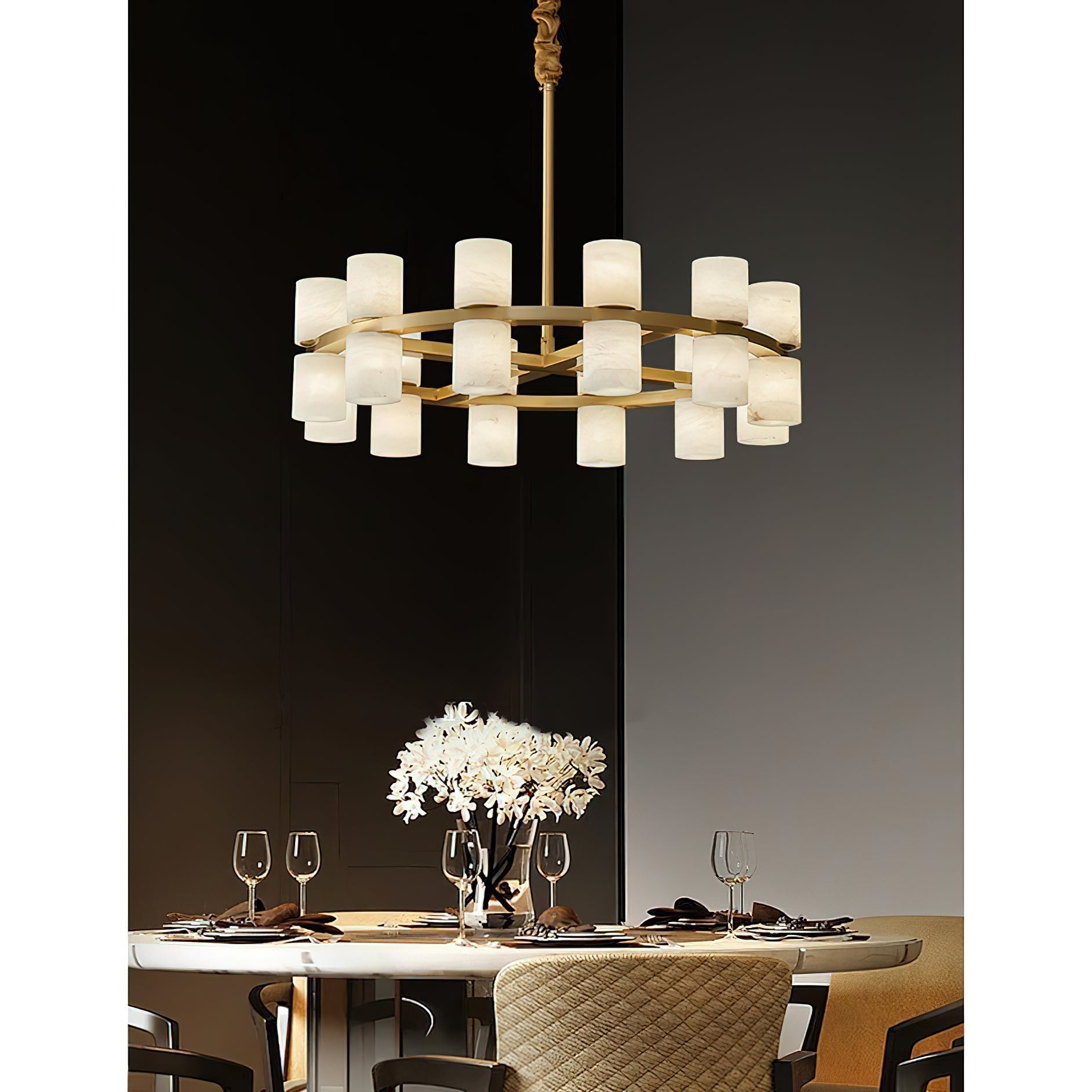 Etalir Postmodern Luxury Alabaster Chandelier - Letslighting