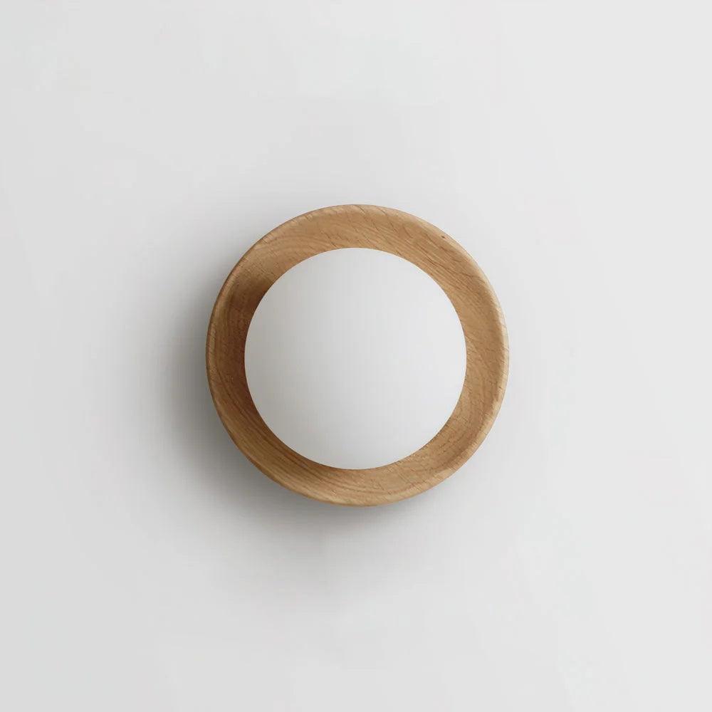 Wandleuchte Metallkörper mit Holzrand Minimalistischer Stil-Letslighting