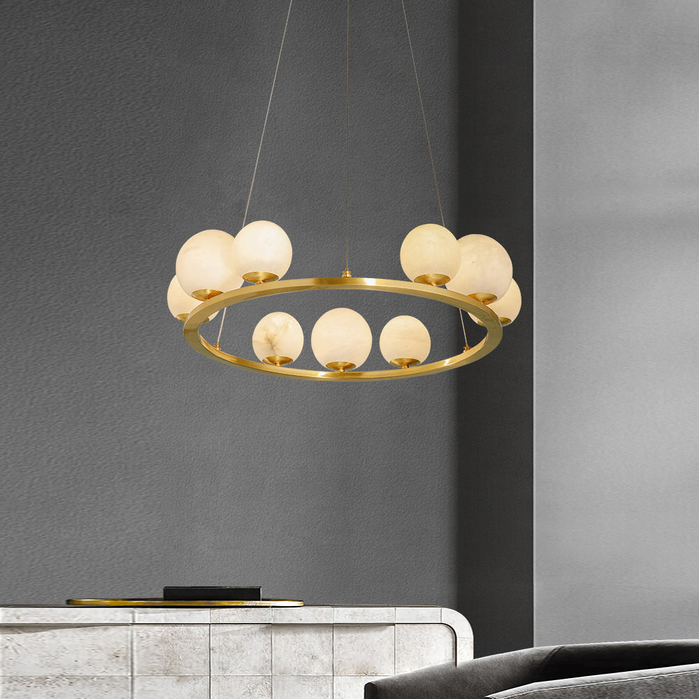 Ulmaran Premium Nordi Art Alabaster Chandelier - Letslighting