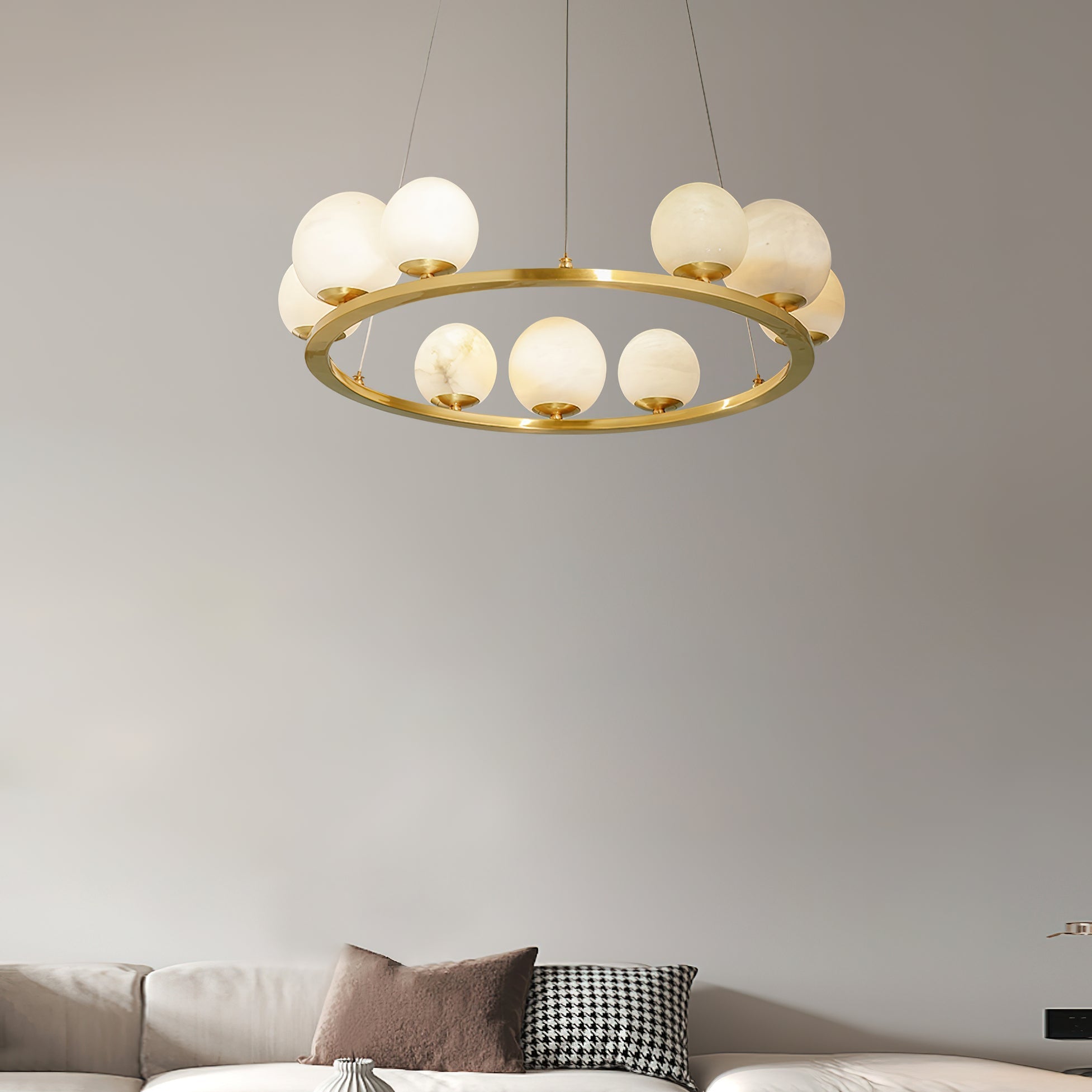Ulmaran Premium Nordi Art Alabaster Chandelier - Letslighting