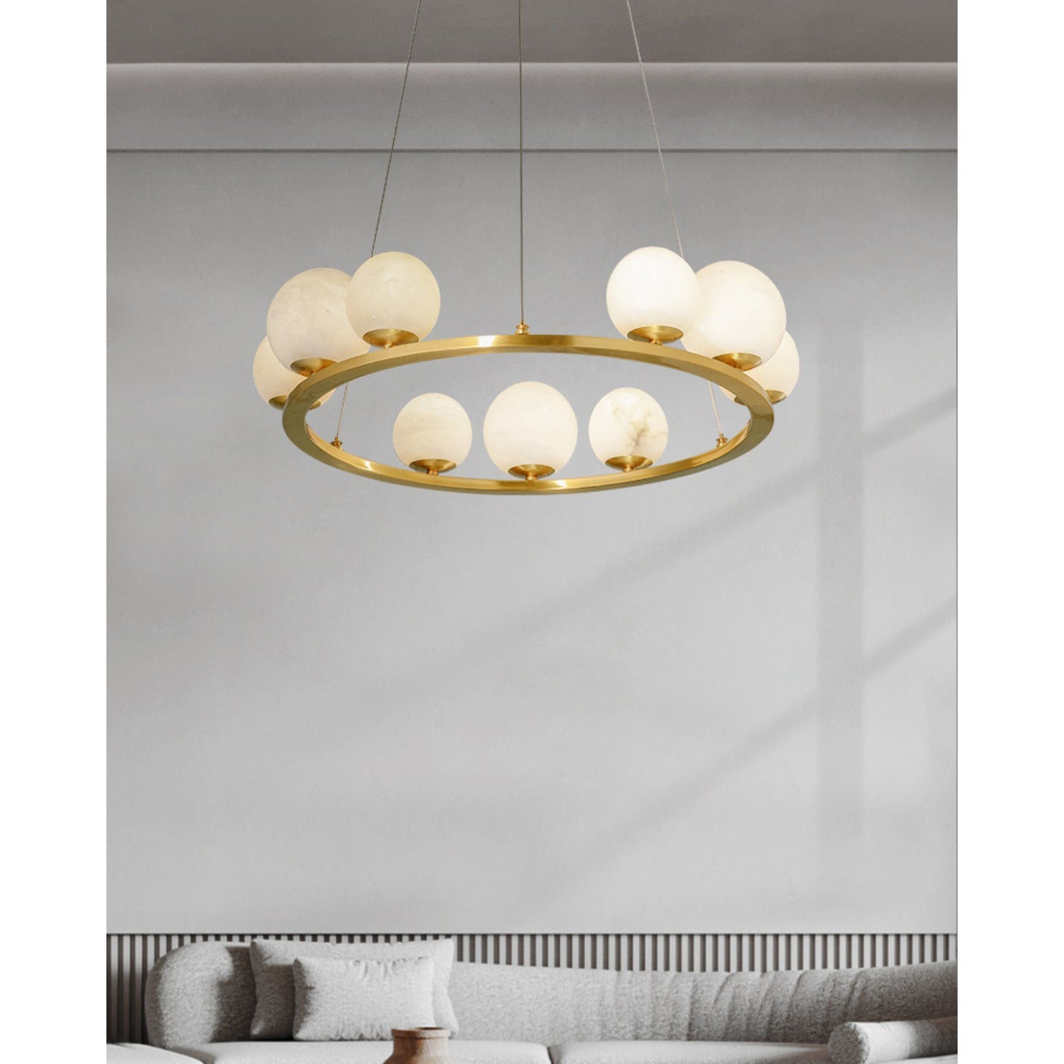 Ulmaran Premium Nordi Art Alabaster Chandelier - Letslighting