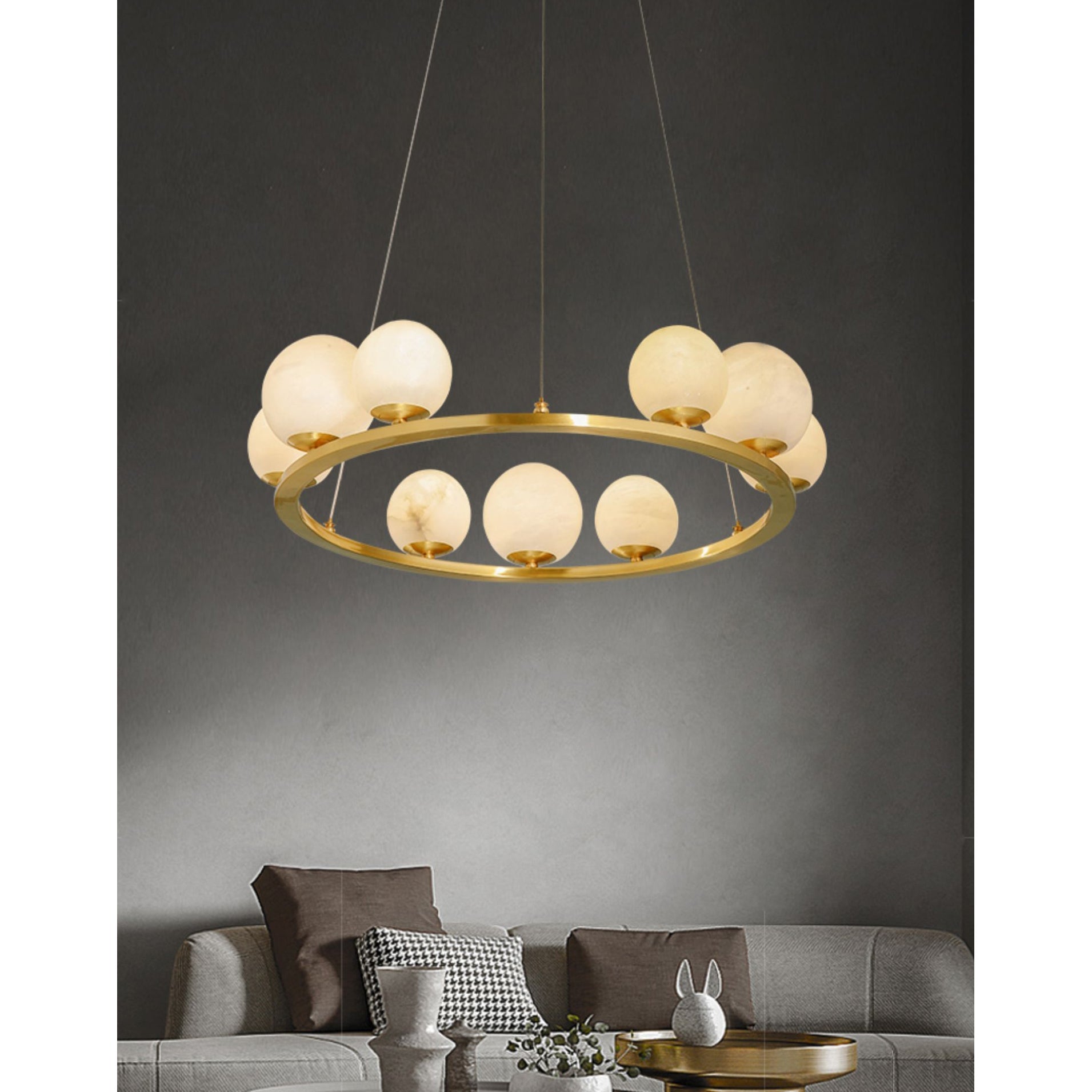Ulmaran Premium Nordi Art Alabaster Chandelier - Letslighting