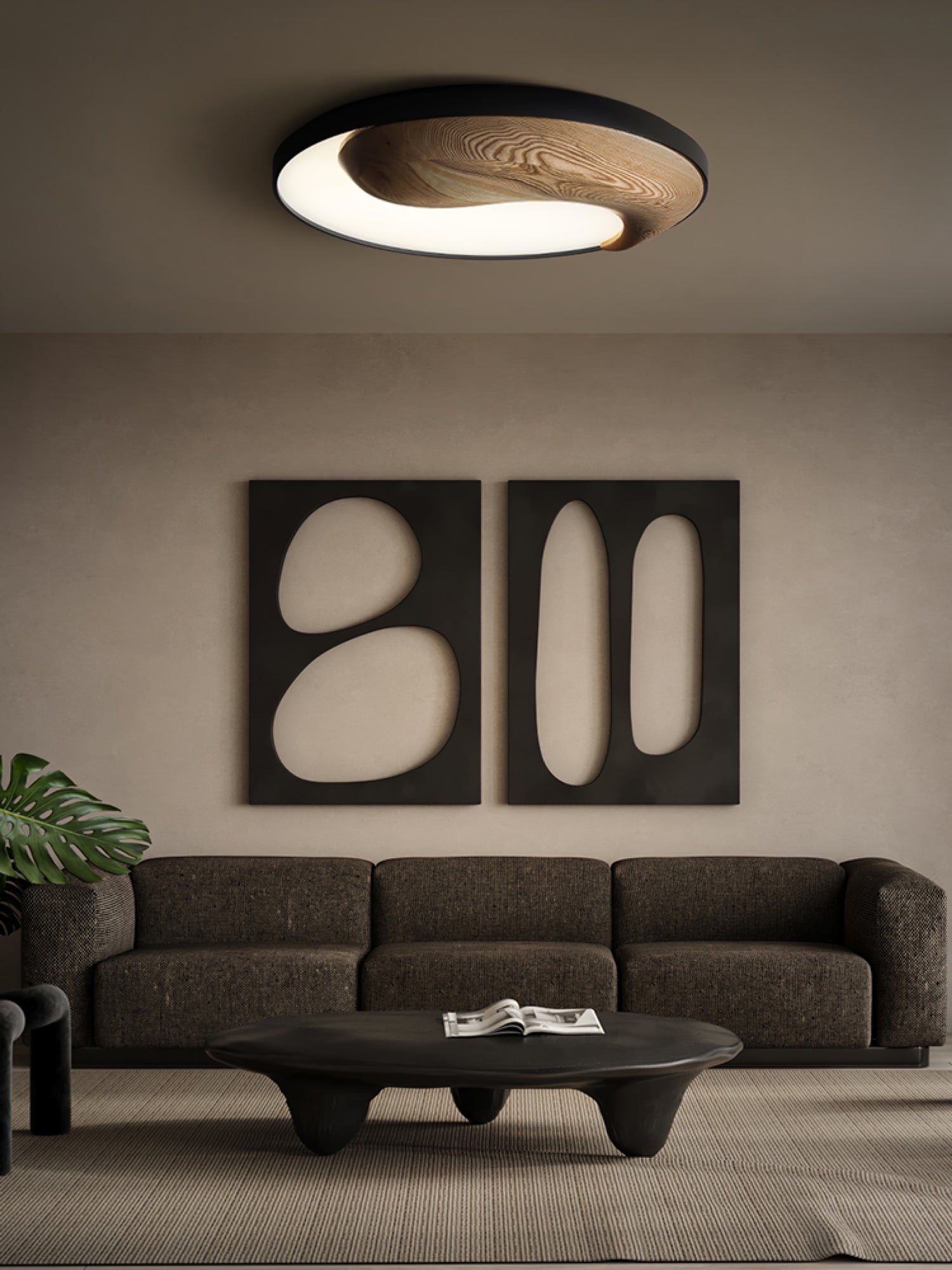 Ivelor Moderne Minimalistische Deckenleuchte aus Holz-Letslighting