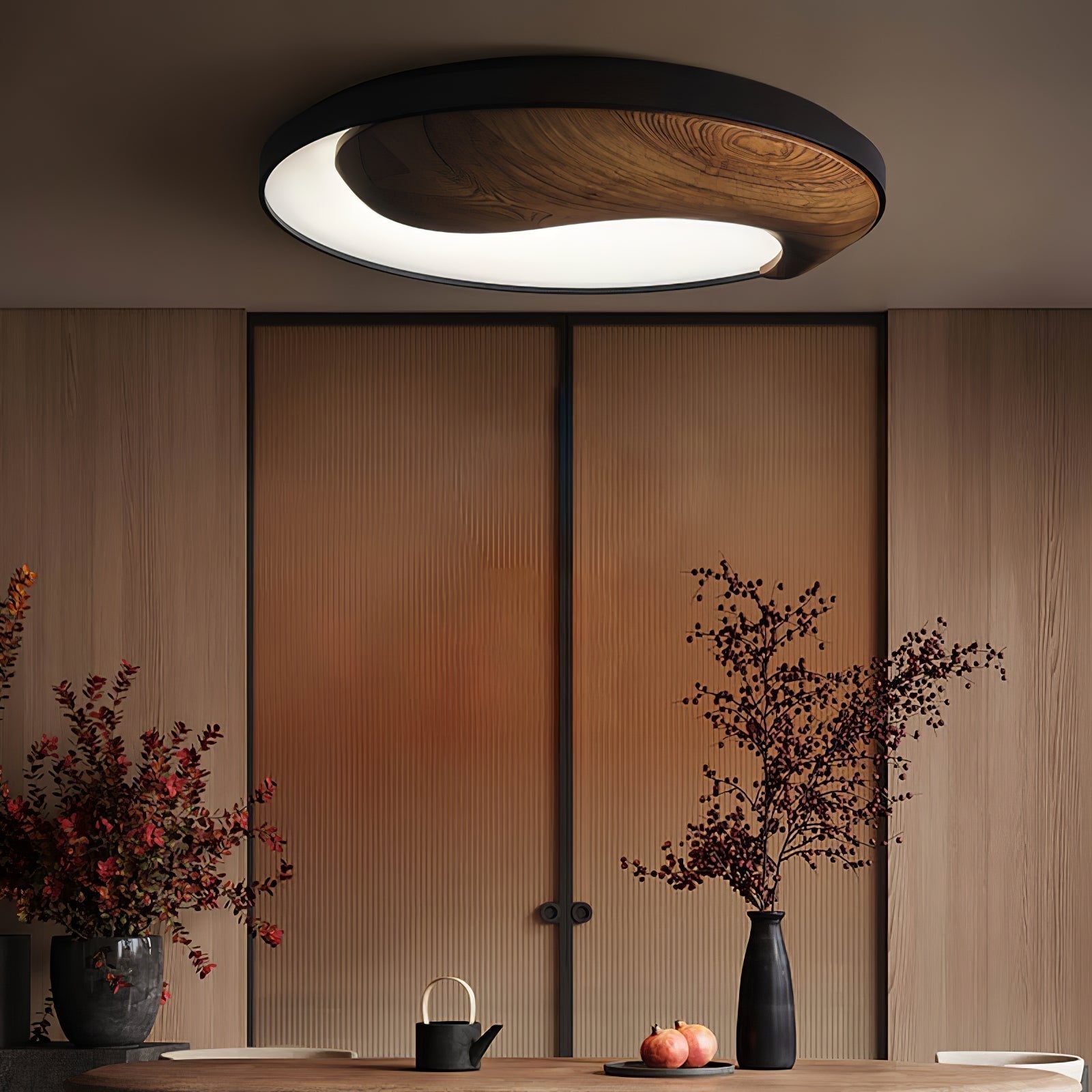 Ivelor Moderne Minimalistische Deckenleuchte aus Holz-Letslighting