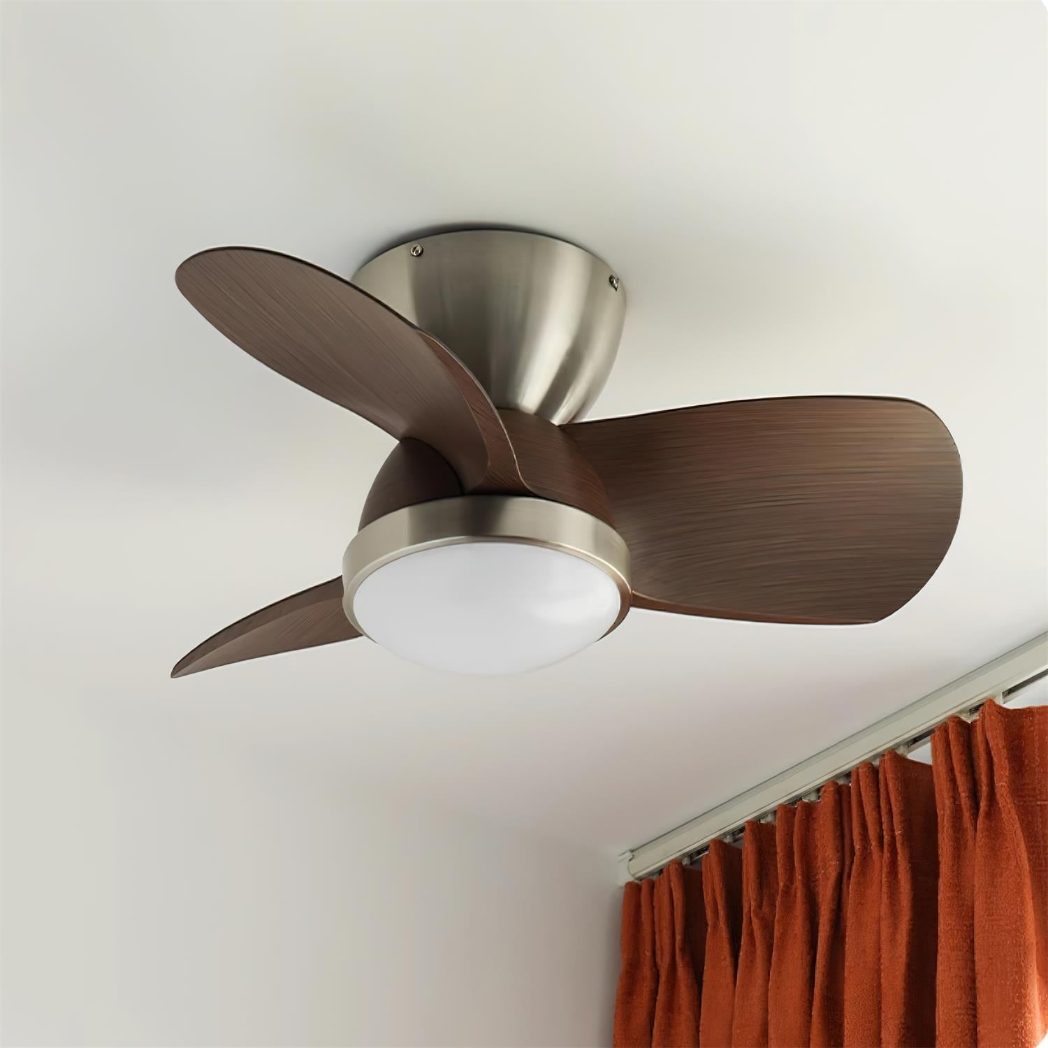 Ventra Deckenventilatorleuchte mit Nickel-Finish