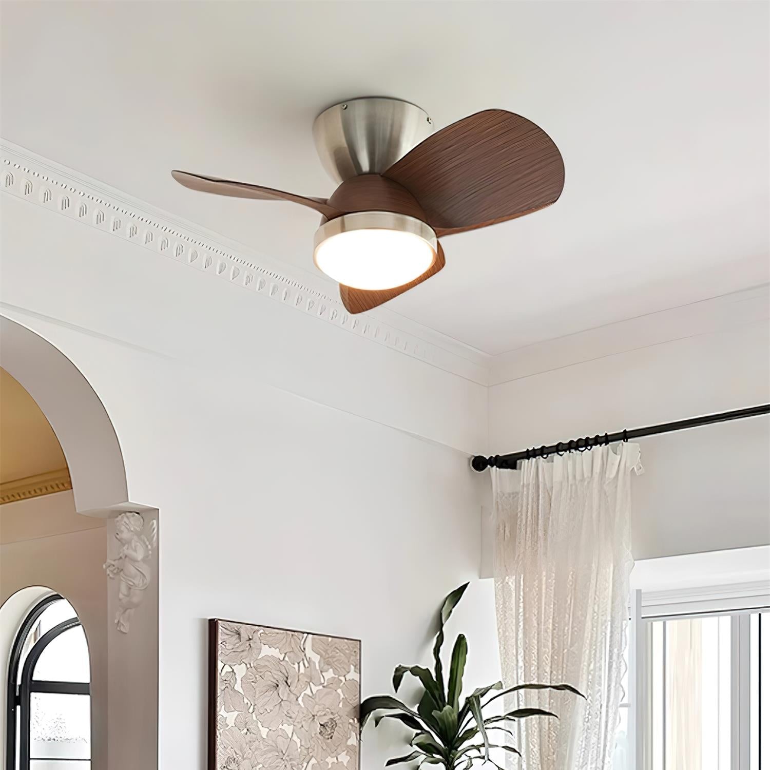 Ventra Deckenventilatorleuchte in Schwarz