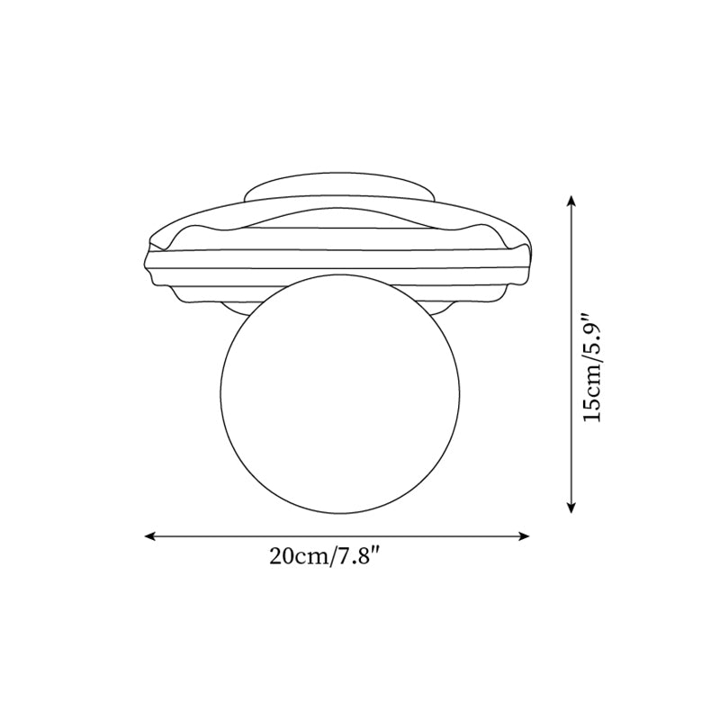 Ritta Ceiling Light Travertine Glass - Letslighting