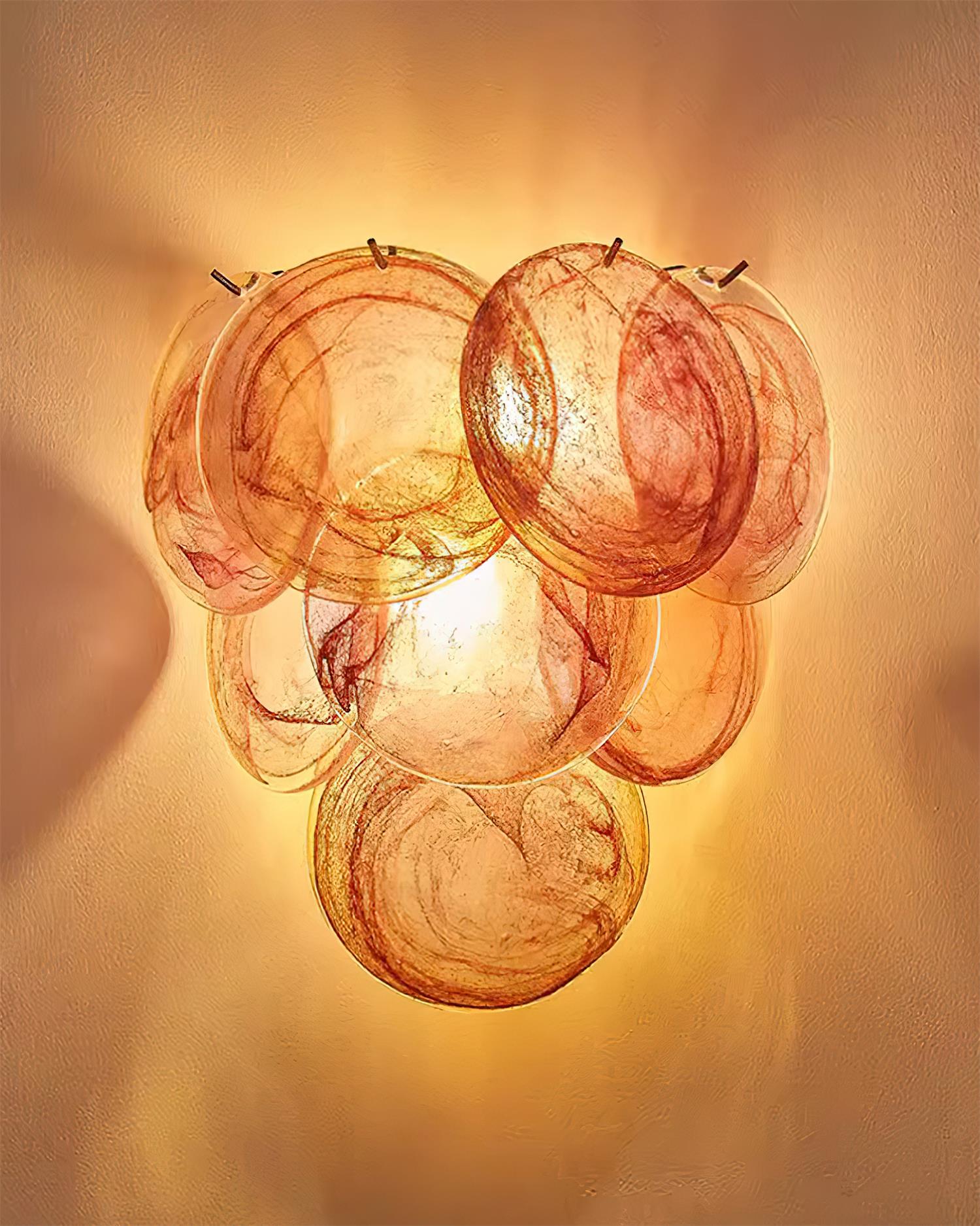 Opalara Pink Capiz Shell Wall Lamp - Letslighting