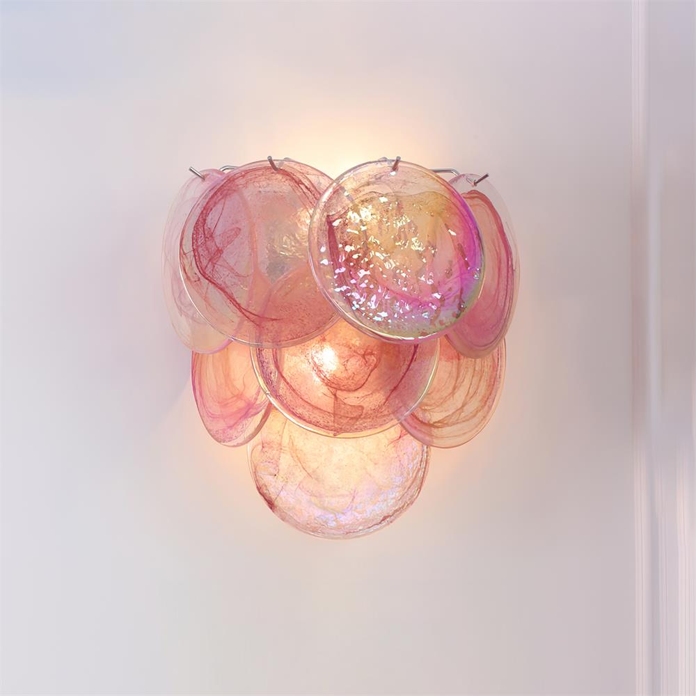 Opalara Pink Capiz Shell Wall Lamp - Letslighting
