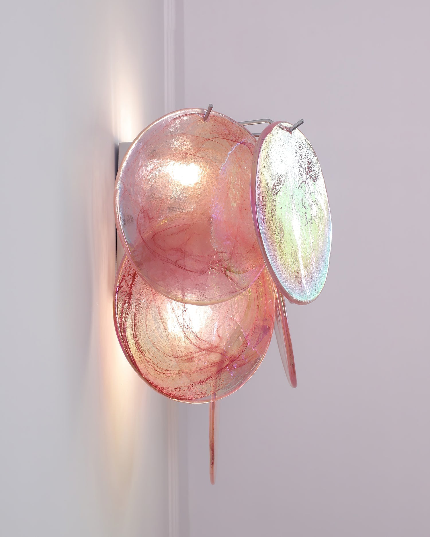 Opalara Pink Capiz Shell Wall Lamp - Letslighting