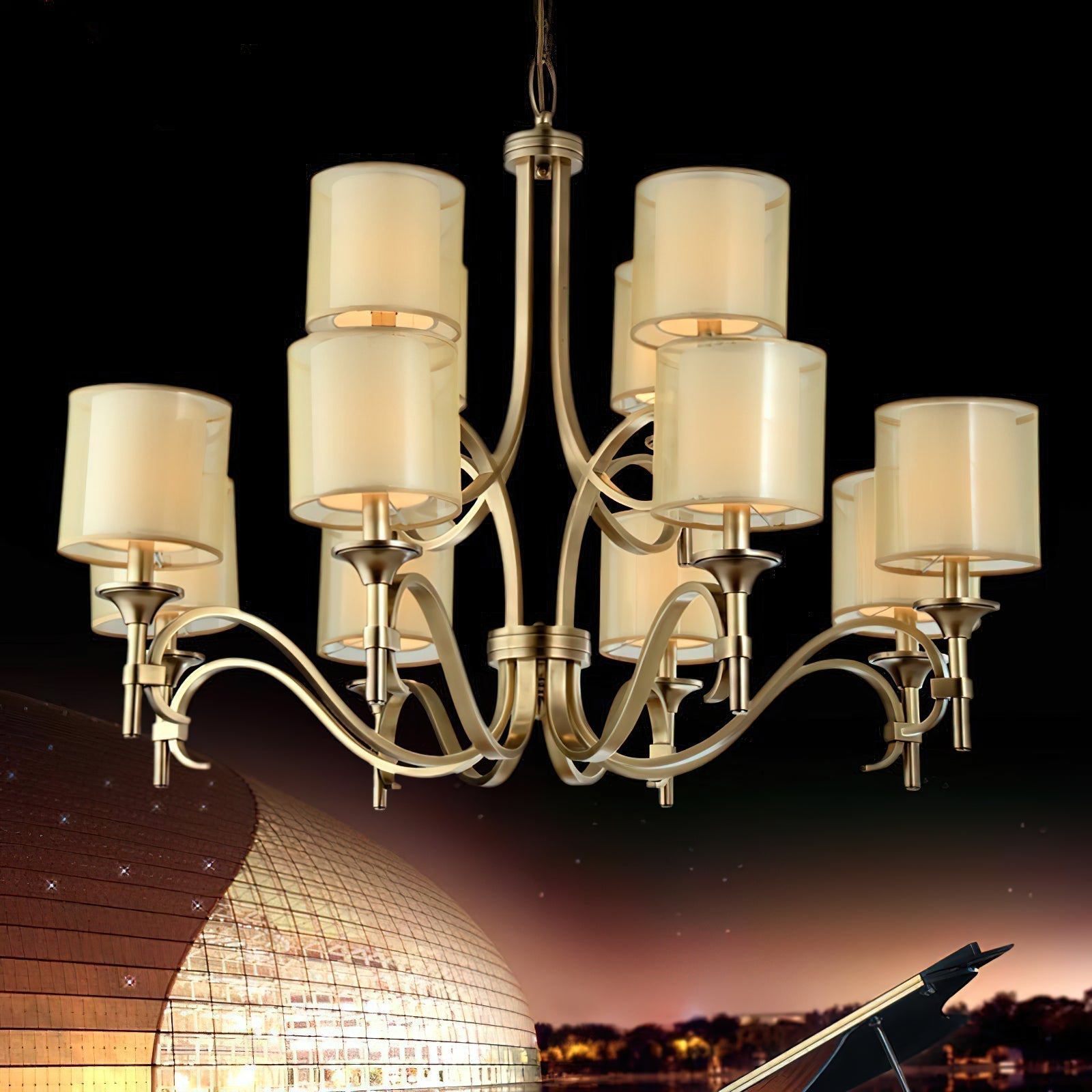 Tallie Postmoderner Luxus-Stoff-Kronleuchter-Letslighting