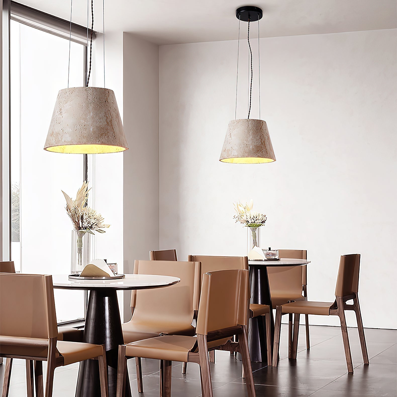 Ovelir Modern Minimalist Travertine Pendant Lamp - Letslighting