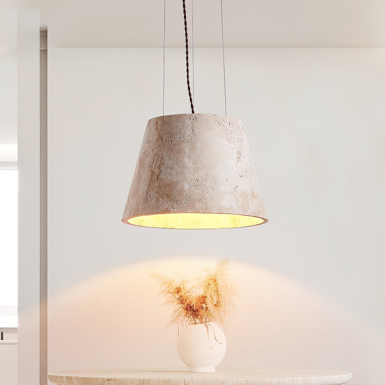 Ovelir Modern Minimalist Travertine Pendant Lamp - Letslighting