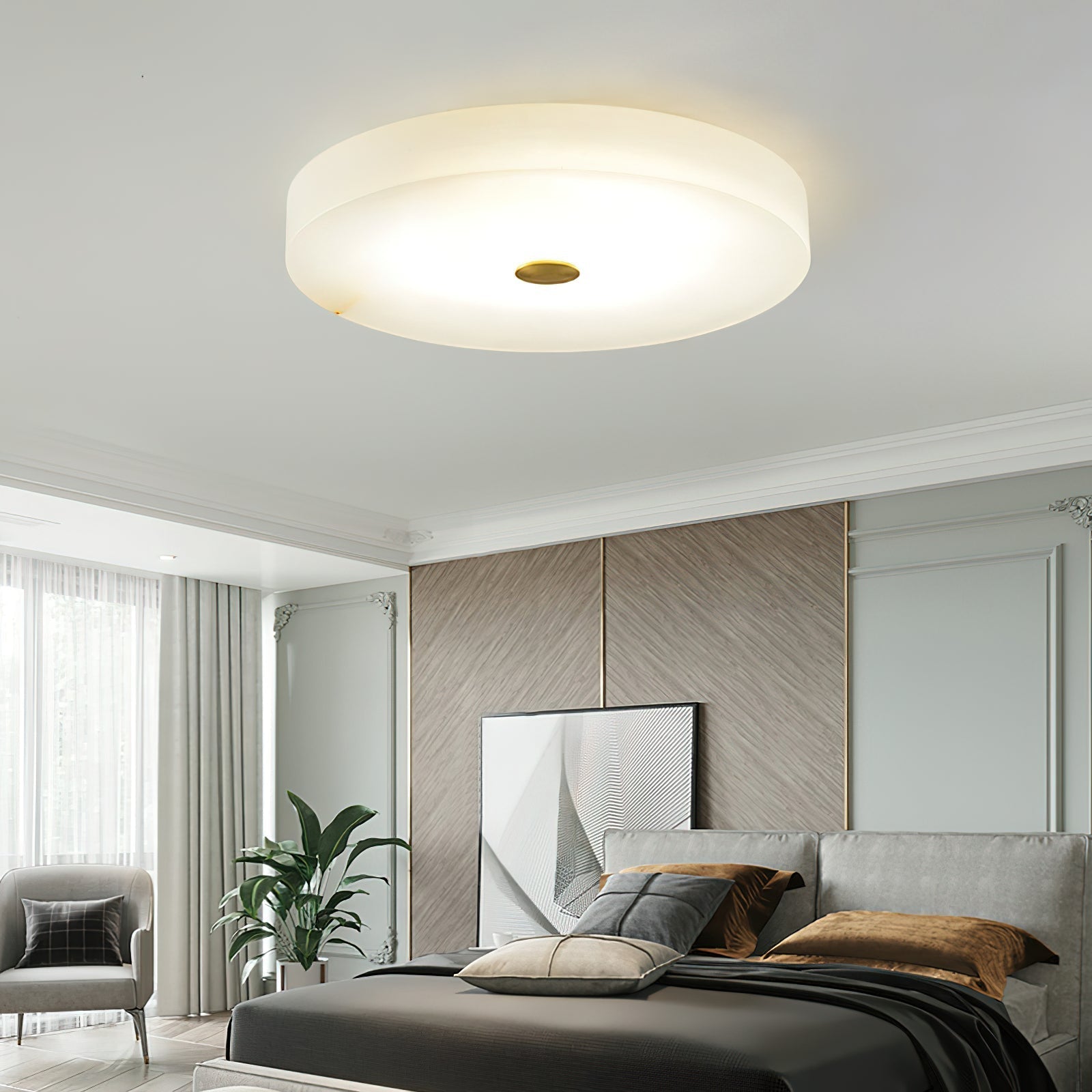Unorir Modern Minimalist Alabaster Ceiling Light - Letslighting