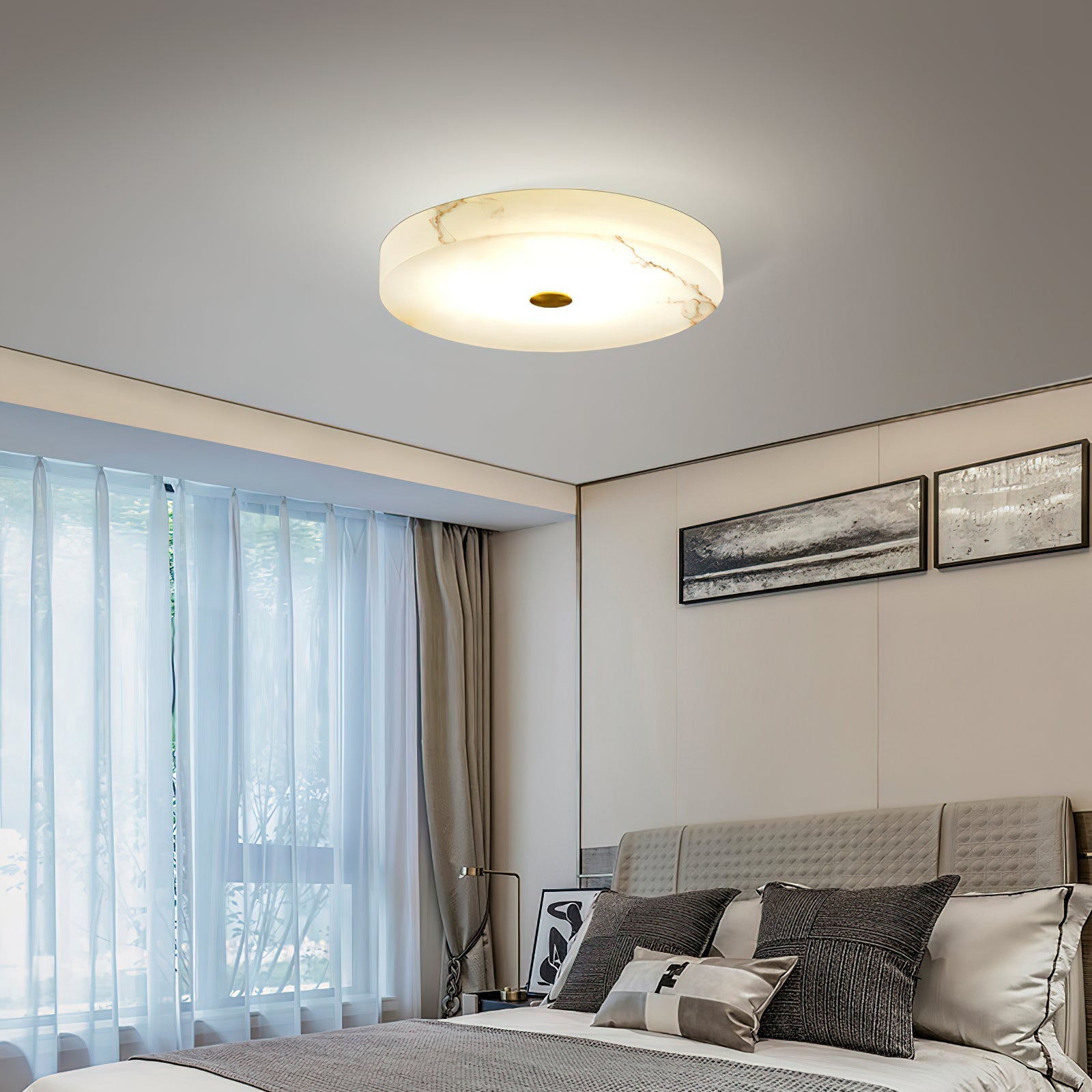 Unorir Modern Minimalist Alabaster Ceiling Light - Letslighting