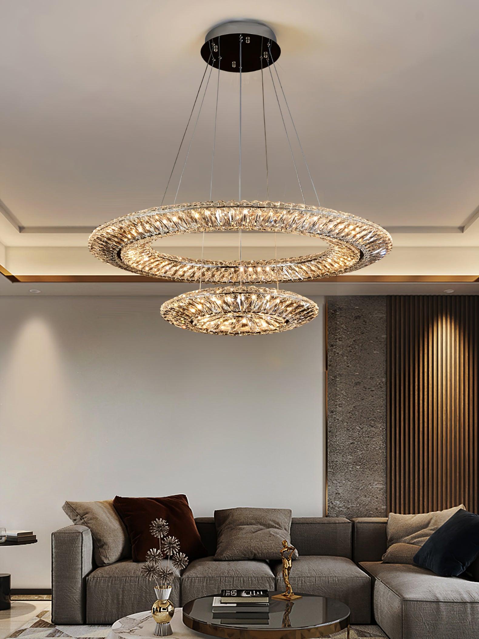 Lustra Geometrischer Kristall-Lüster LED Elegant-Letslighting