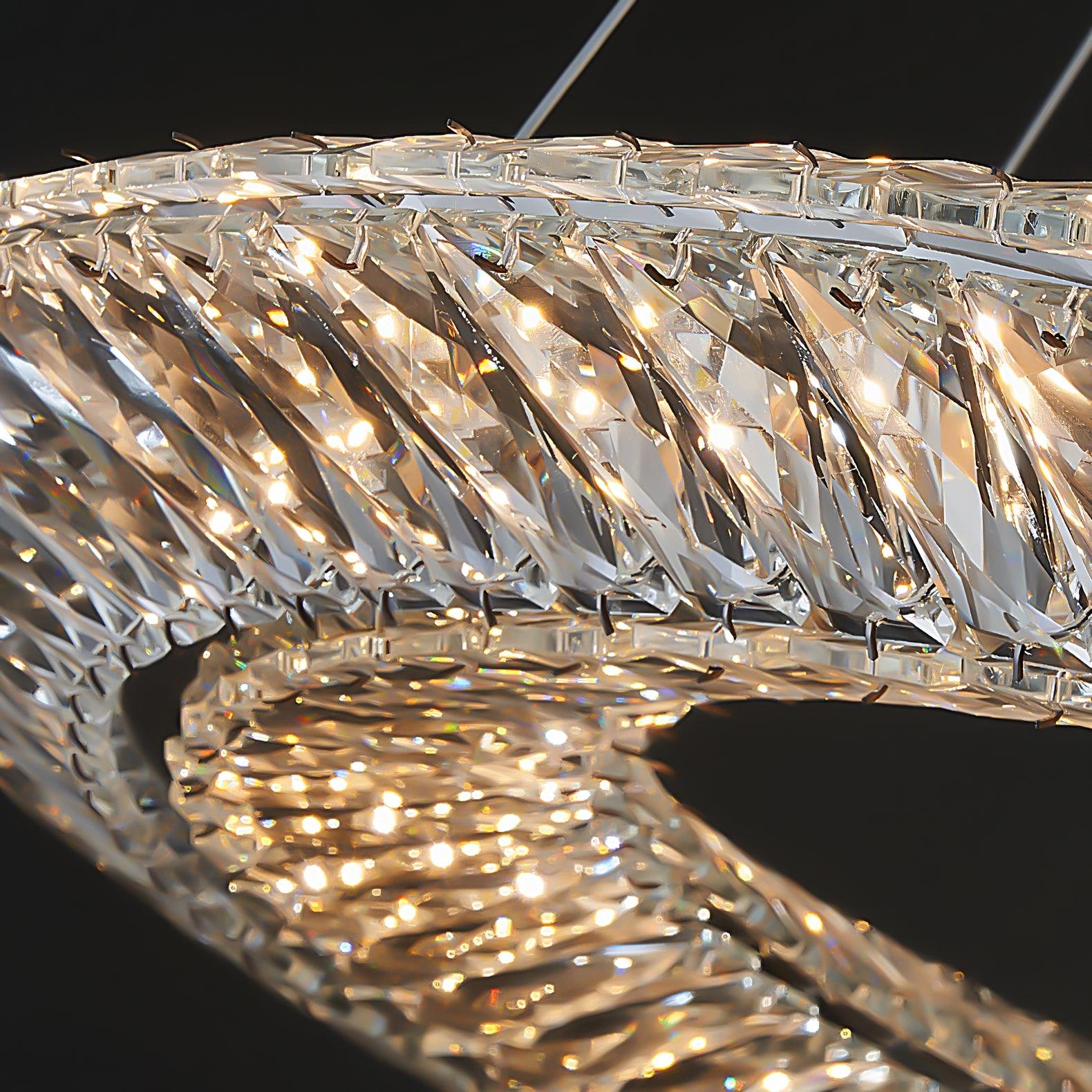 Lustra Geometrischer Kristall-Lüster LED Elegant-Letslighting