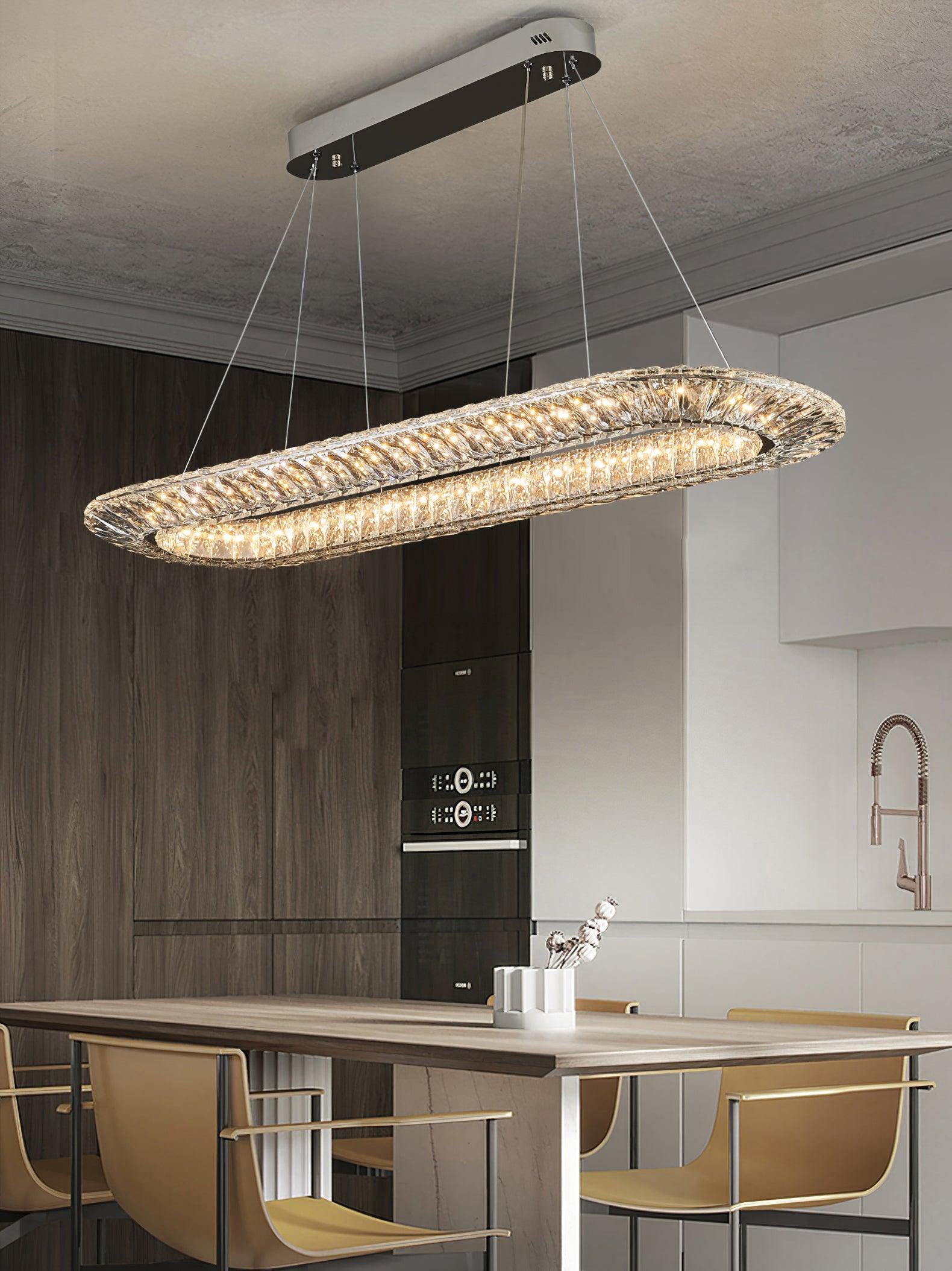 Lustra Geometrischer Kristall-Lüster LED Elegant-Letslighting