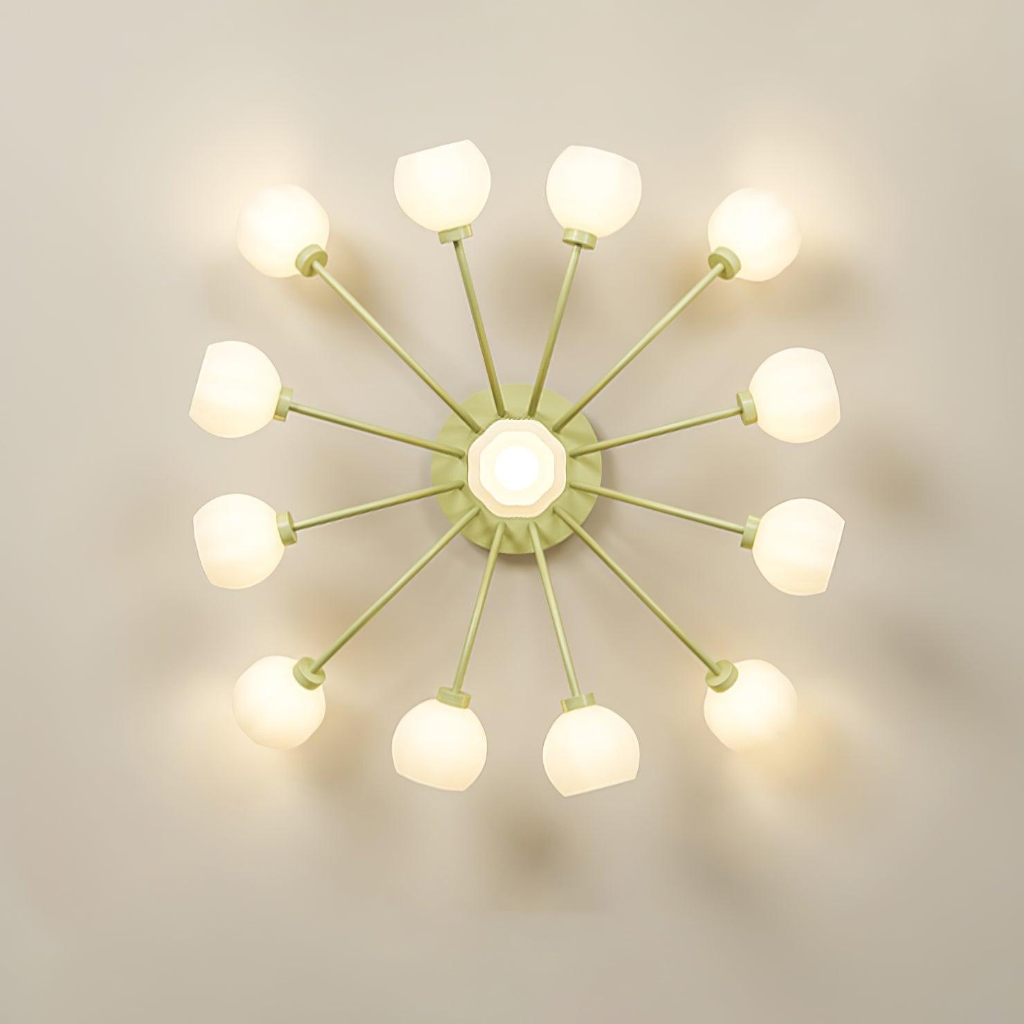 Florina Deckenleuchte aus Glas mit Blumenmotiv-Letslighting