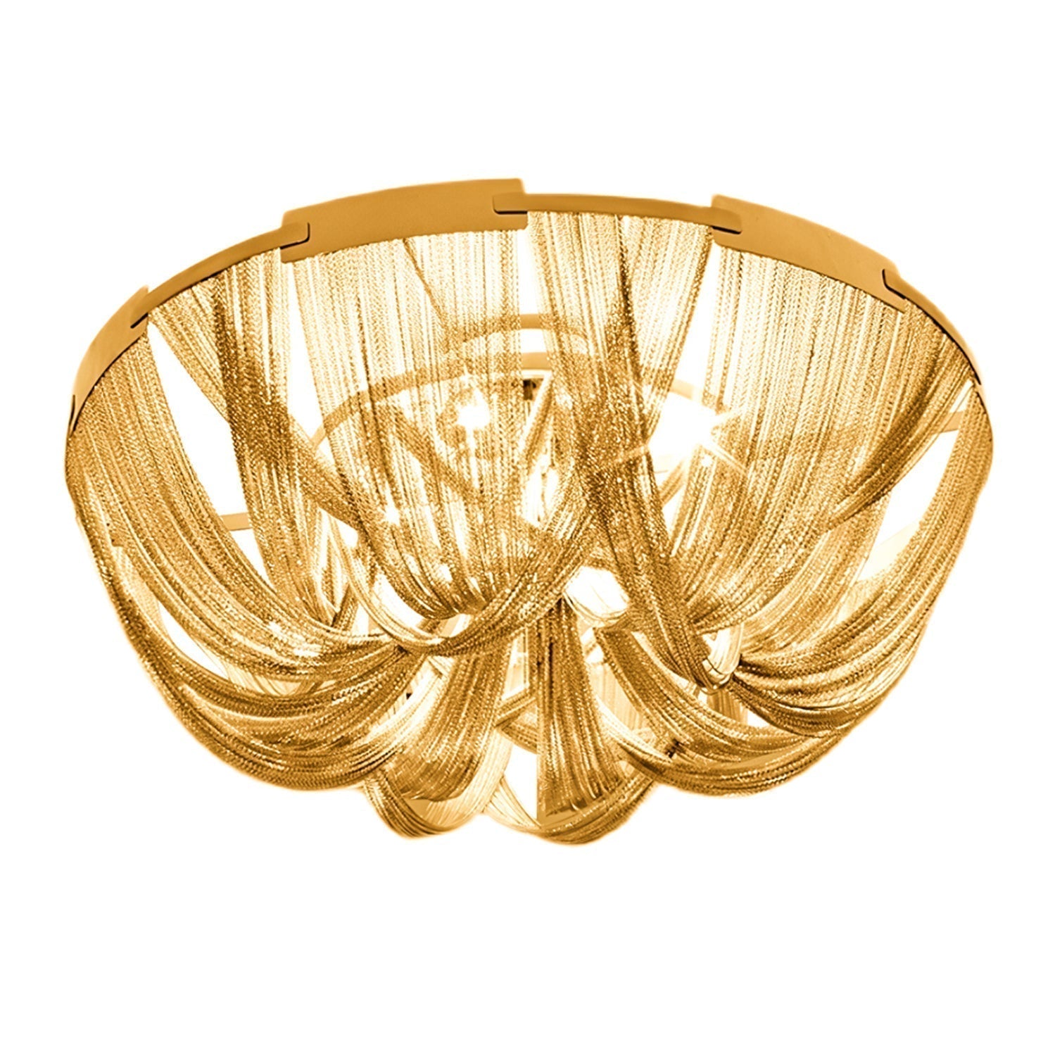 Lustra Deckenleuchte Quaste Aluminium Kette Nickel Rahmen-Letslighting