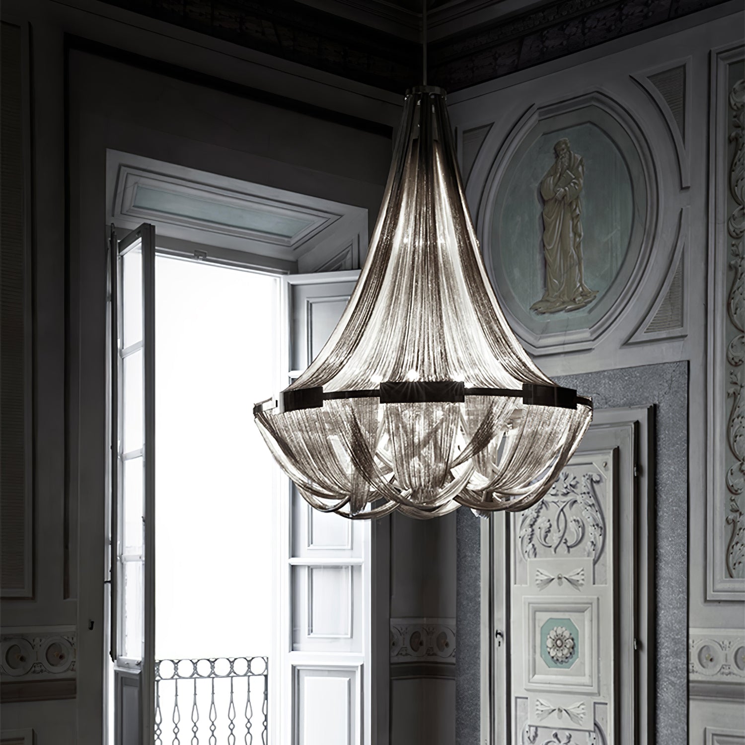 Solara Kronleuchter Quaste Aluminium Kette-Letslighting