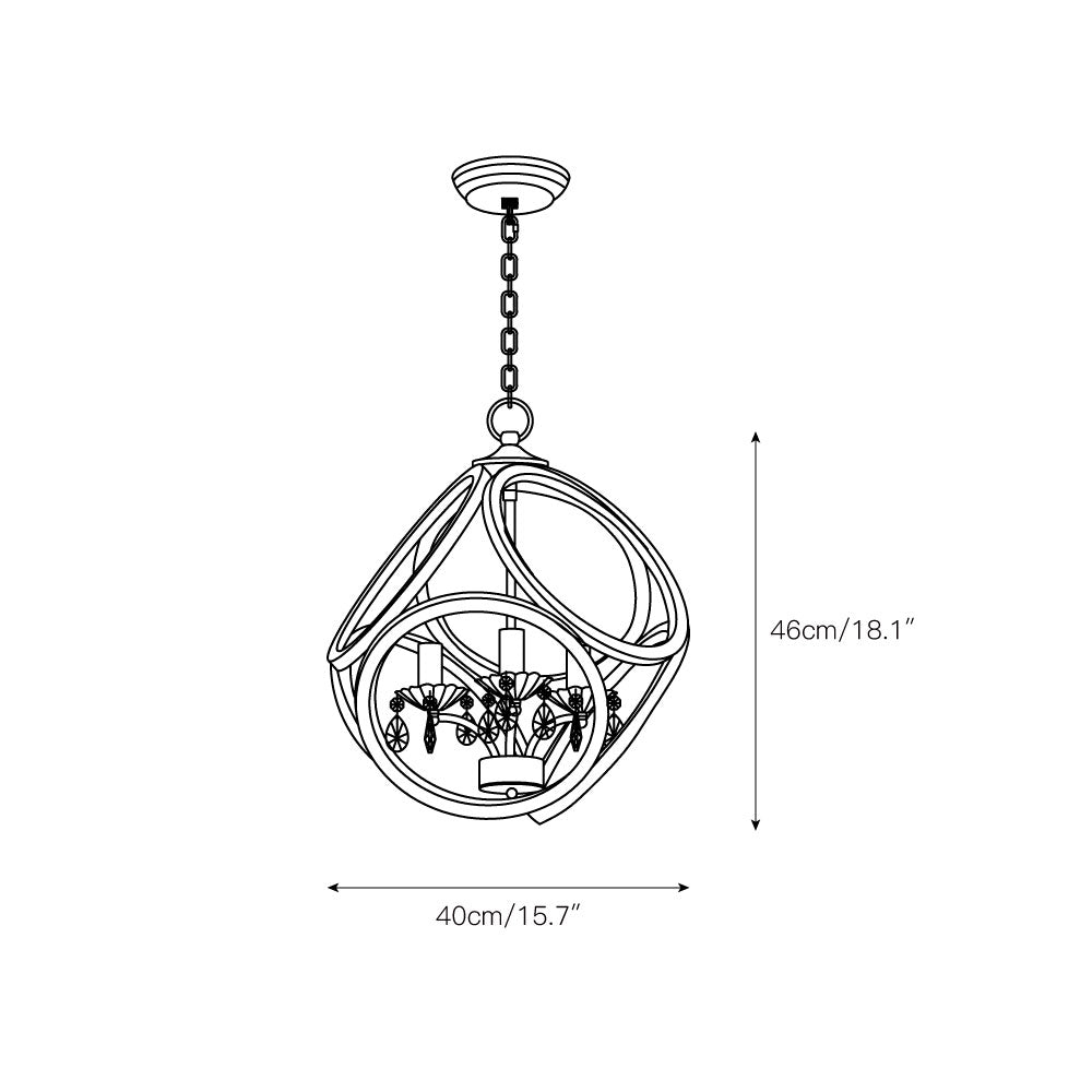 Viraearae Premium Nordic Crystal Wood Pendant Lamp - Letslighting