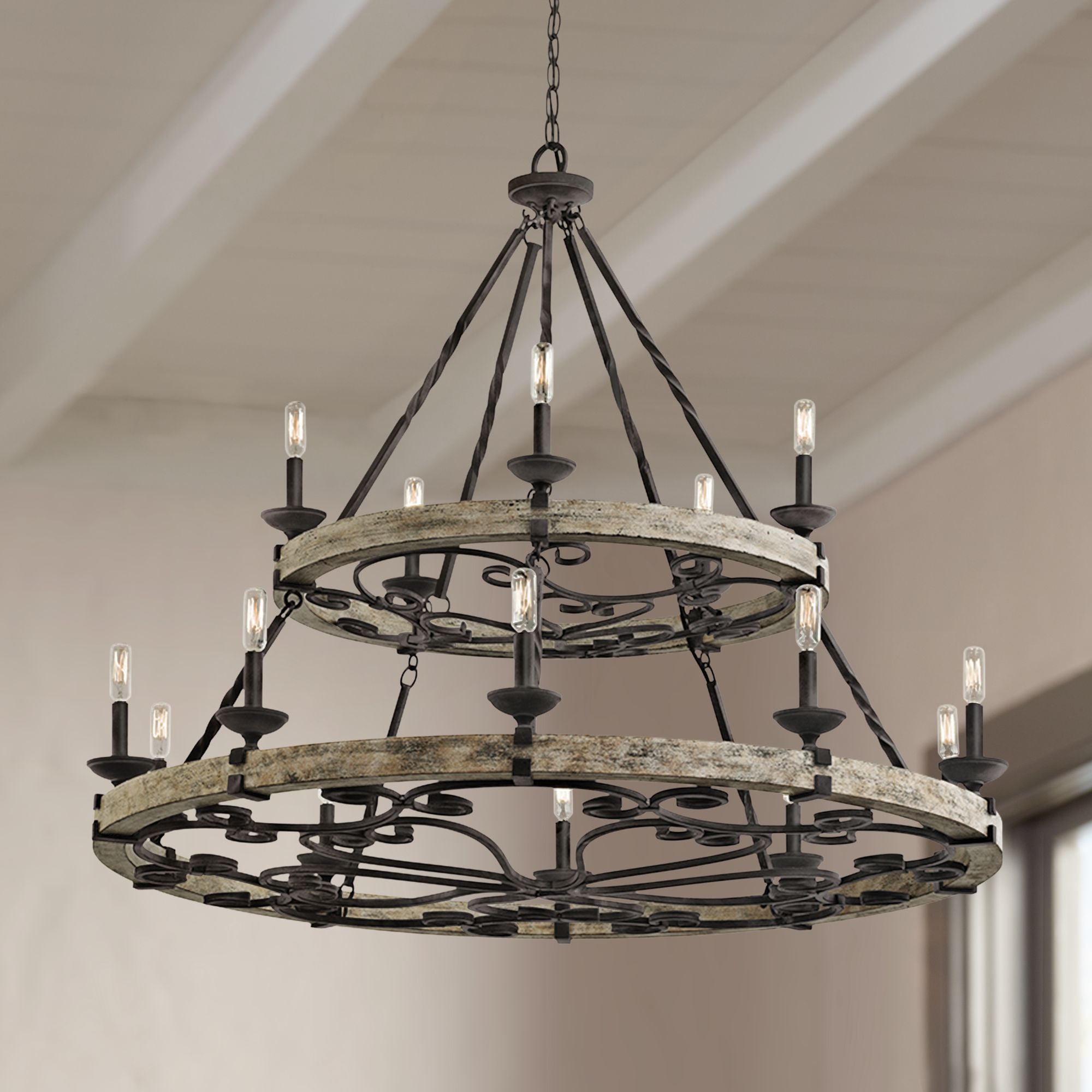 Evtalen Holz Vintage Industrial Kronleuchter-Letslighting