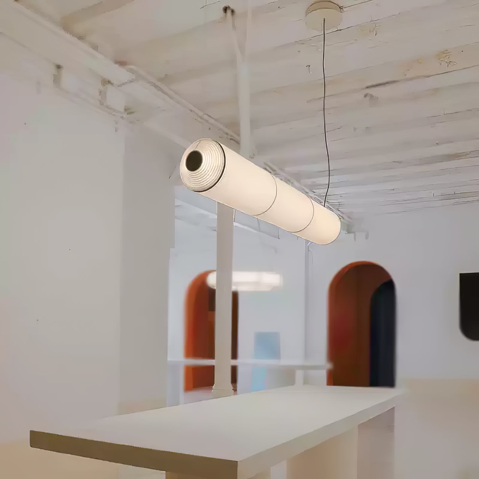 Citheis Modern Minimalist Natural Mulberry Silk Metal Pendant Lamp - Blowlighting