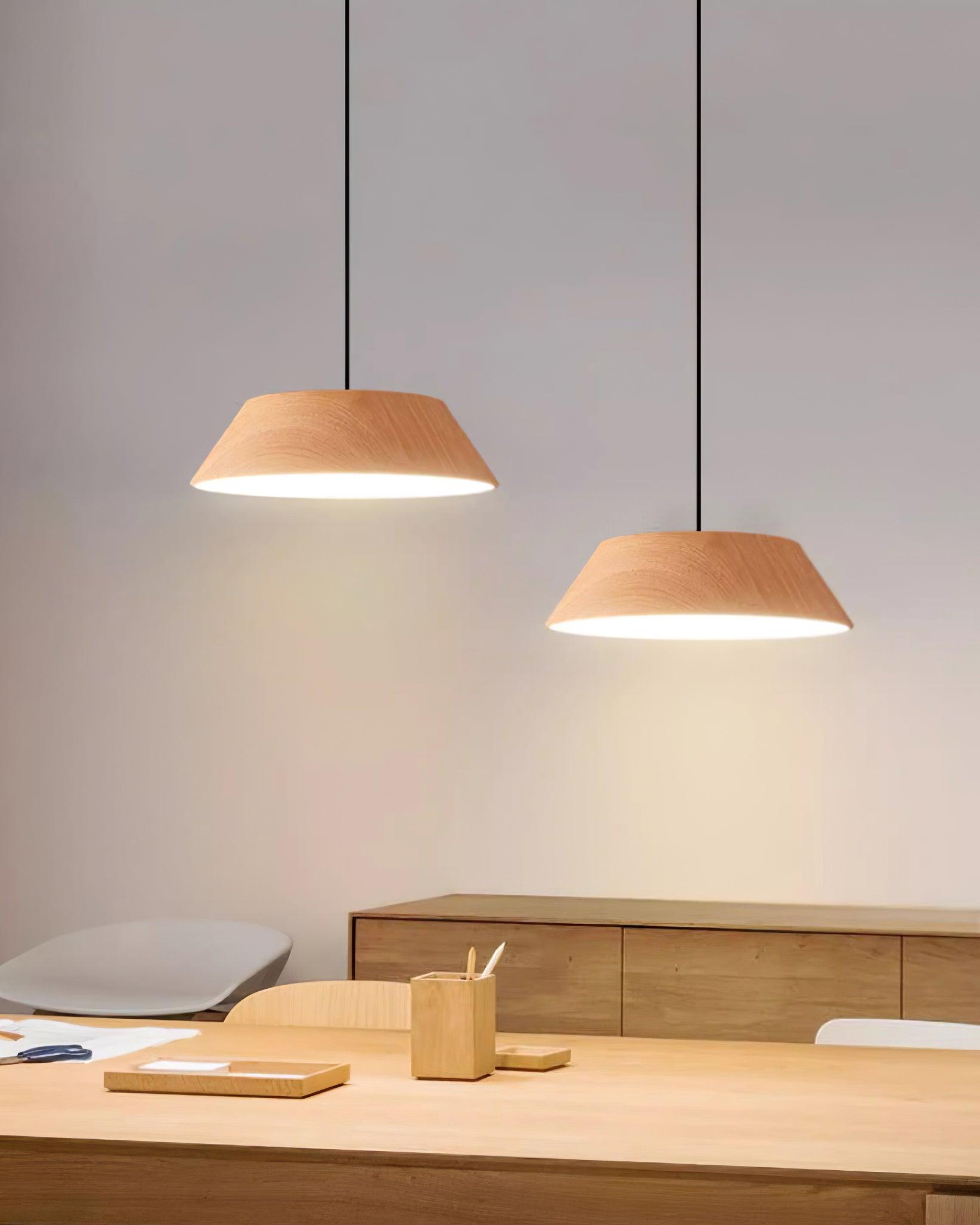 Novain Pendelleuchte mit Holzmaserung-Letslighting