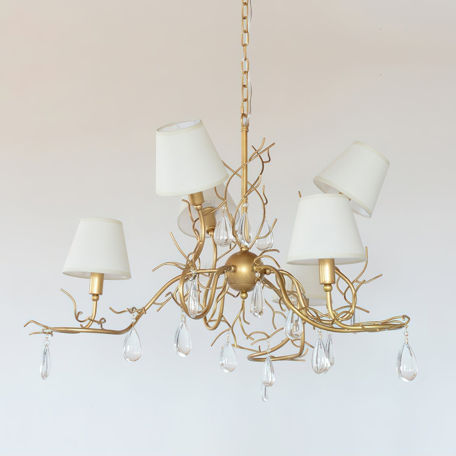 Olsolan Postmoderner Luxus-Kristall-Kronleuchter aus Stoff-Letslighting