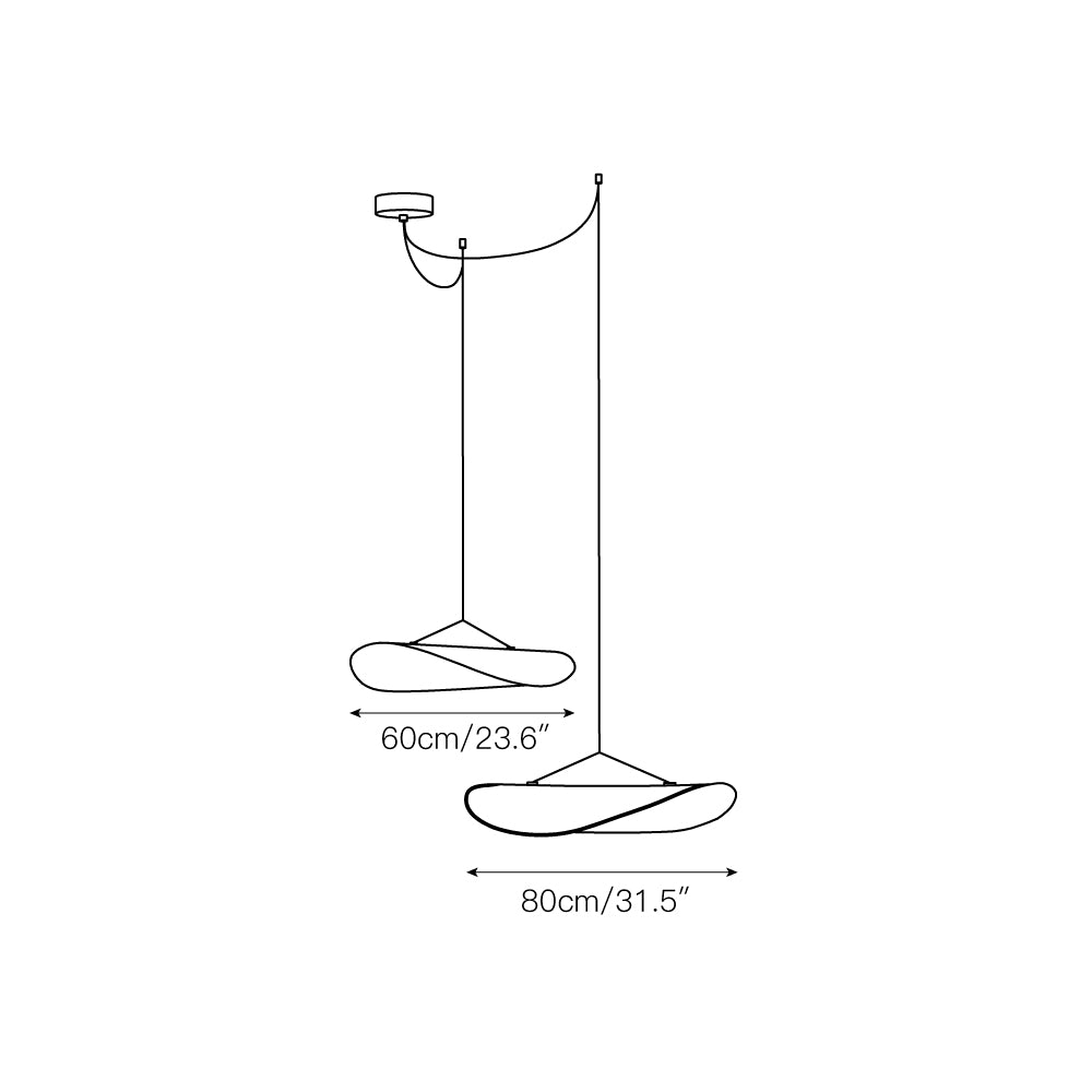 Elsolir Modern Minimalist Paper Pendant Lamp - Letslighting