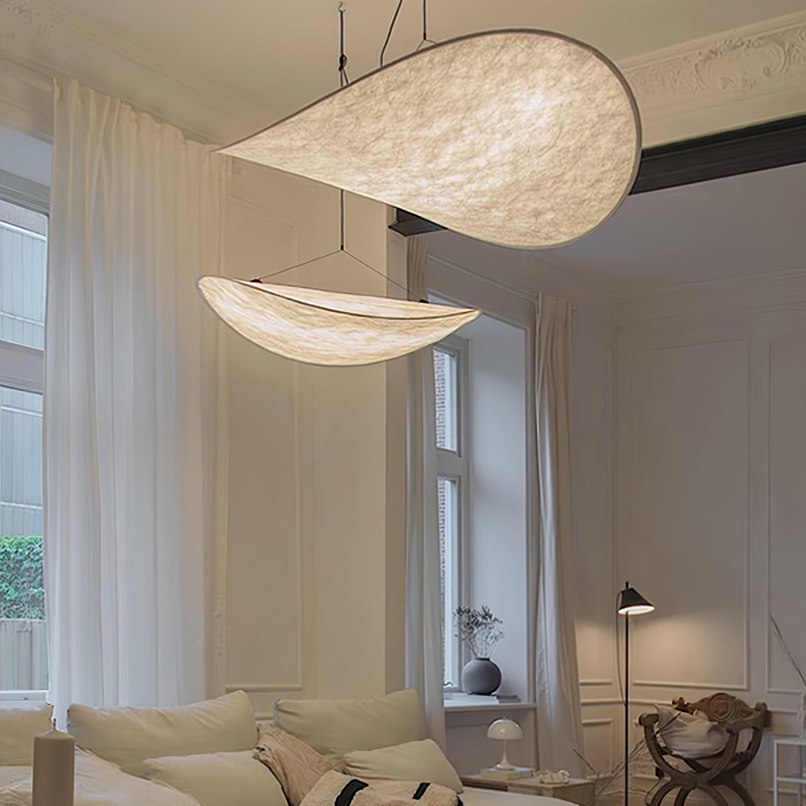 Vela Minimalistisch Seide Pendelleuchte Leuchte-Letslighting
