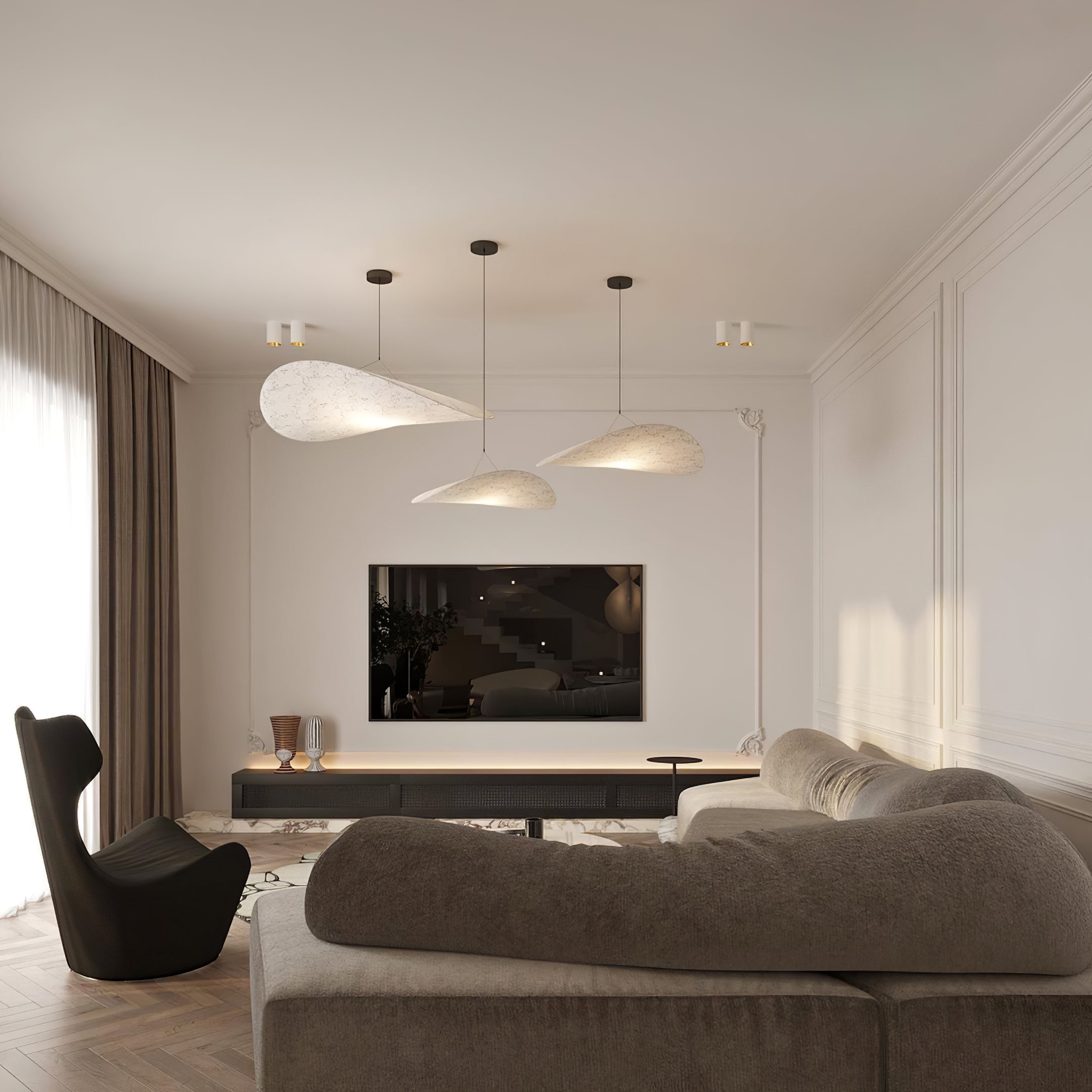 Vela Minimalistisch Seide Pendelleuchte Leuchte-Letslighting