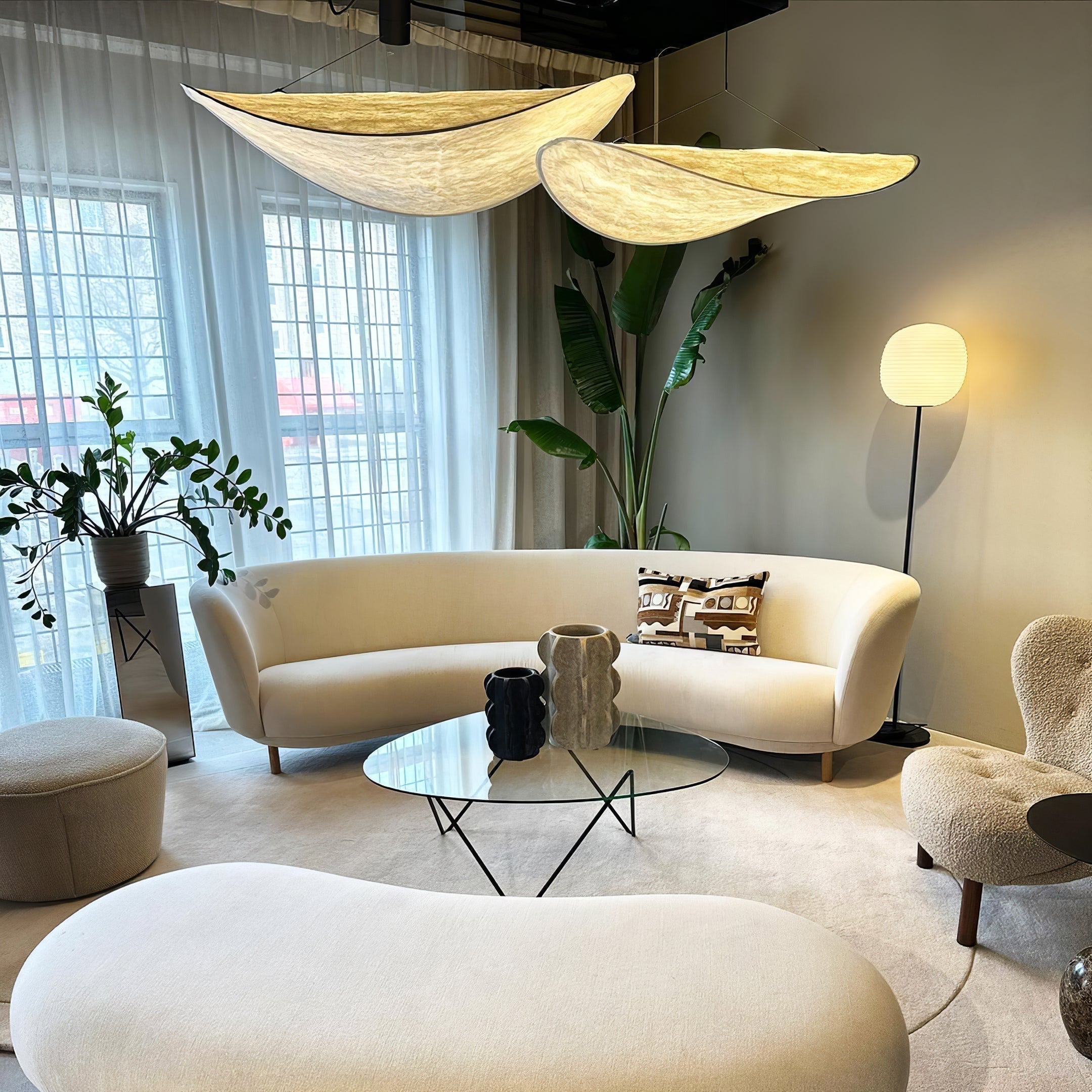 Vela Minimalistisch Seide Pendelleuchte Leuchte-Letslighting