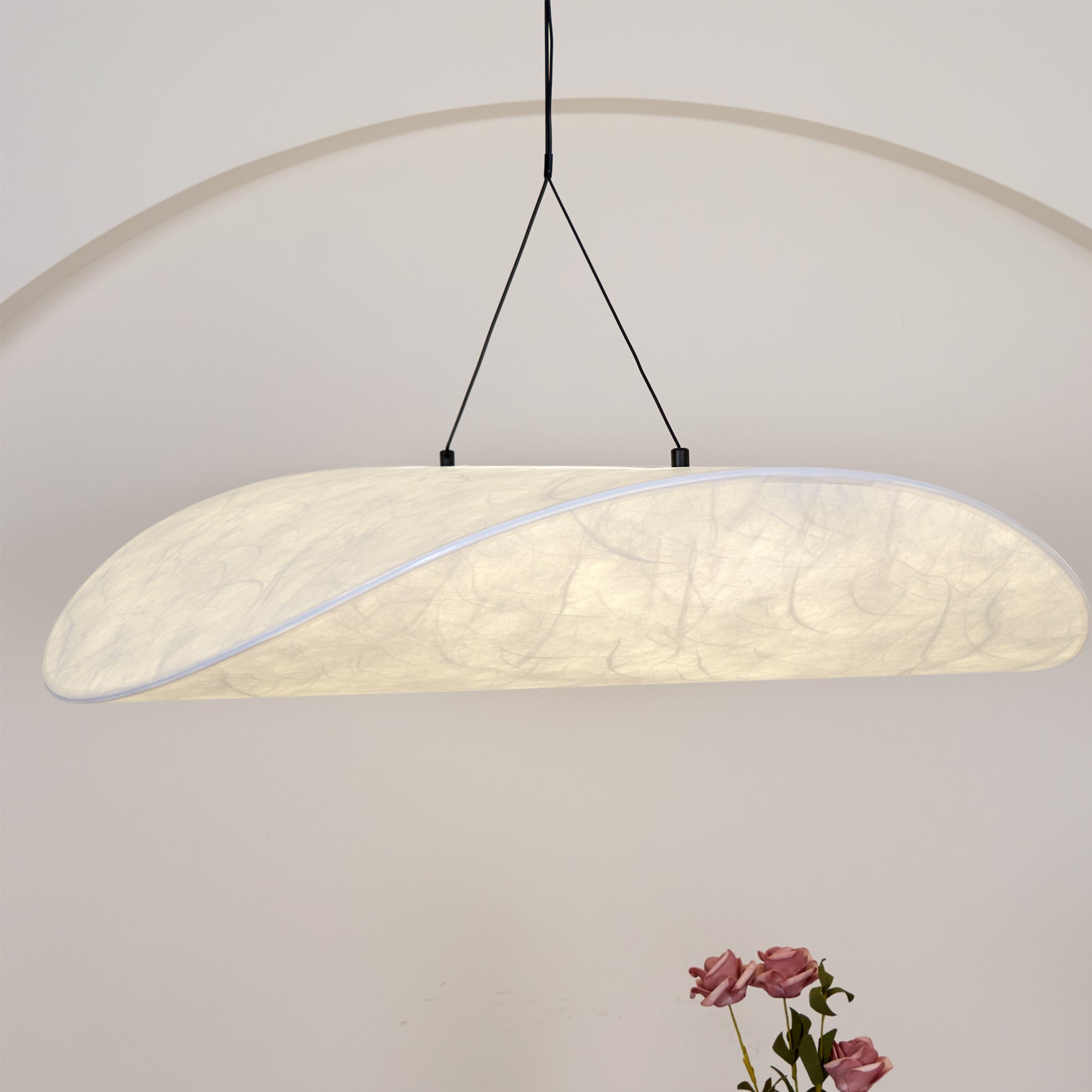 Vela Minimalistisch Seide Pendelleuchte Leuchte-Letslighting