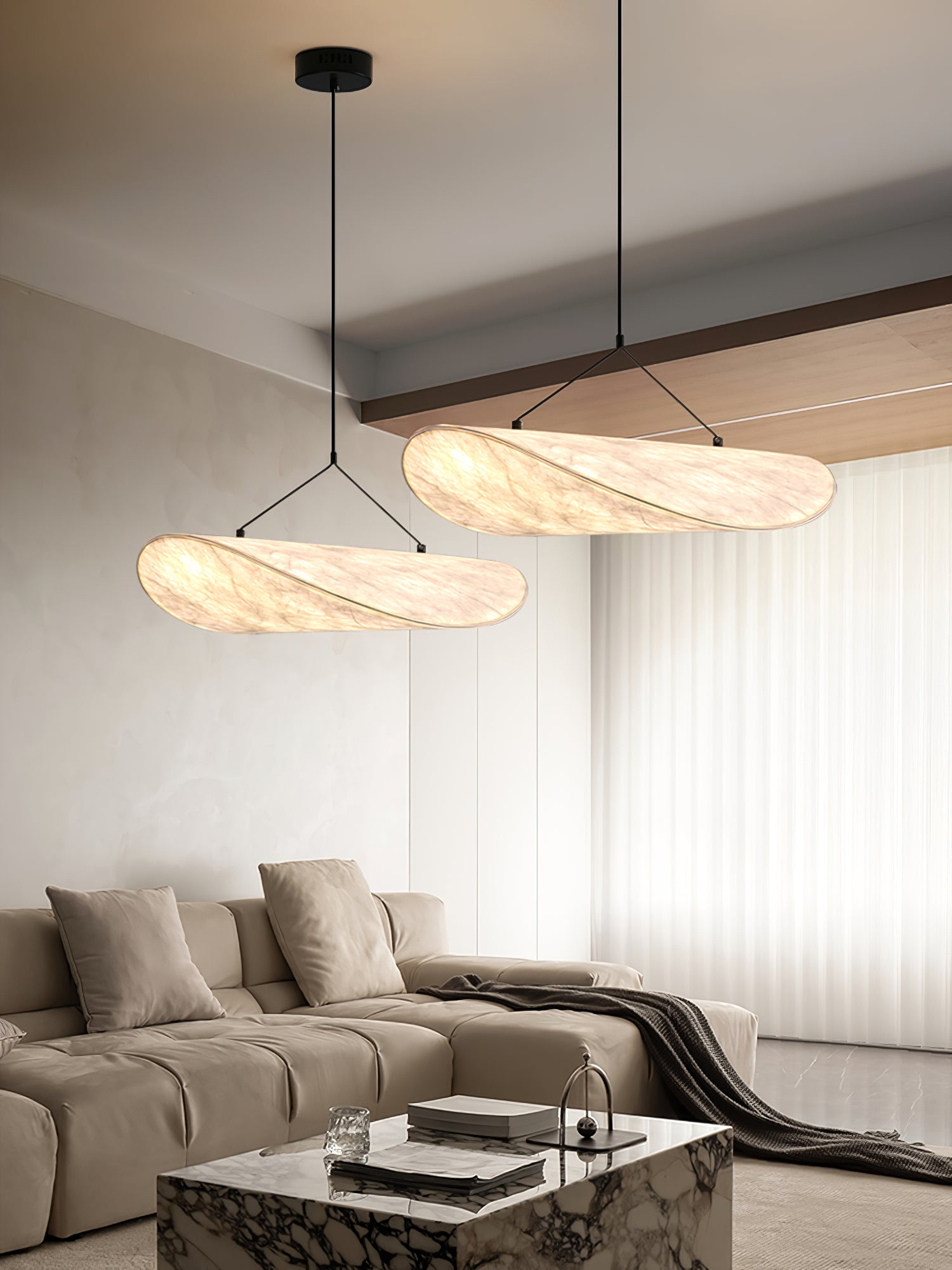 Vela Minimalistisch Seide Pendelleuchte Leuchte-Letslighting