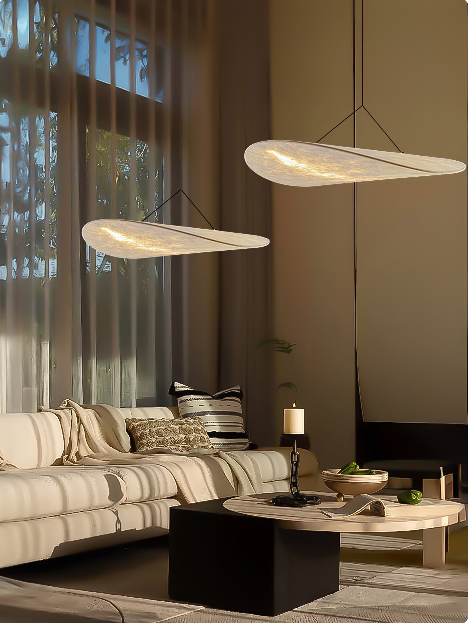 Vela Minimalistisch Seide Pendelleuchte Leuchte-Letslighting
