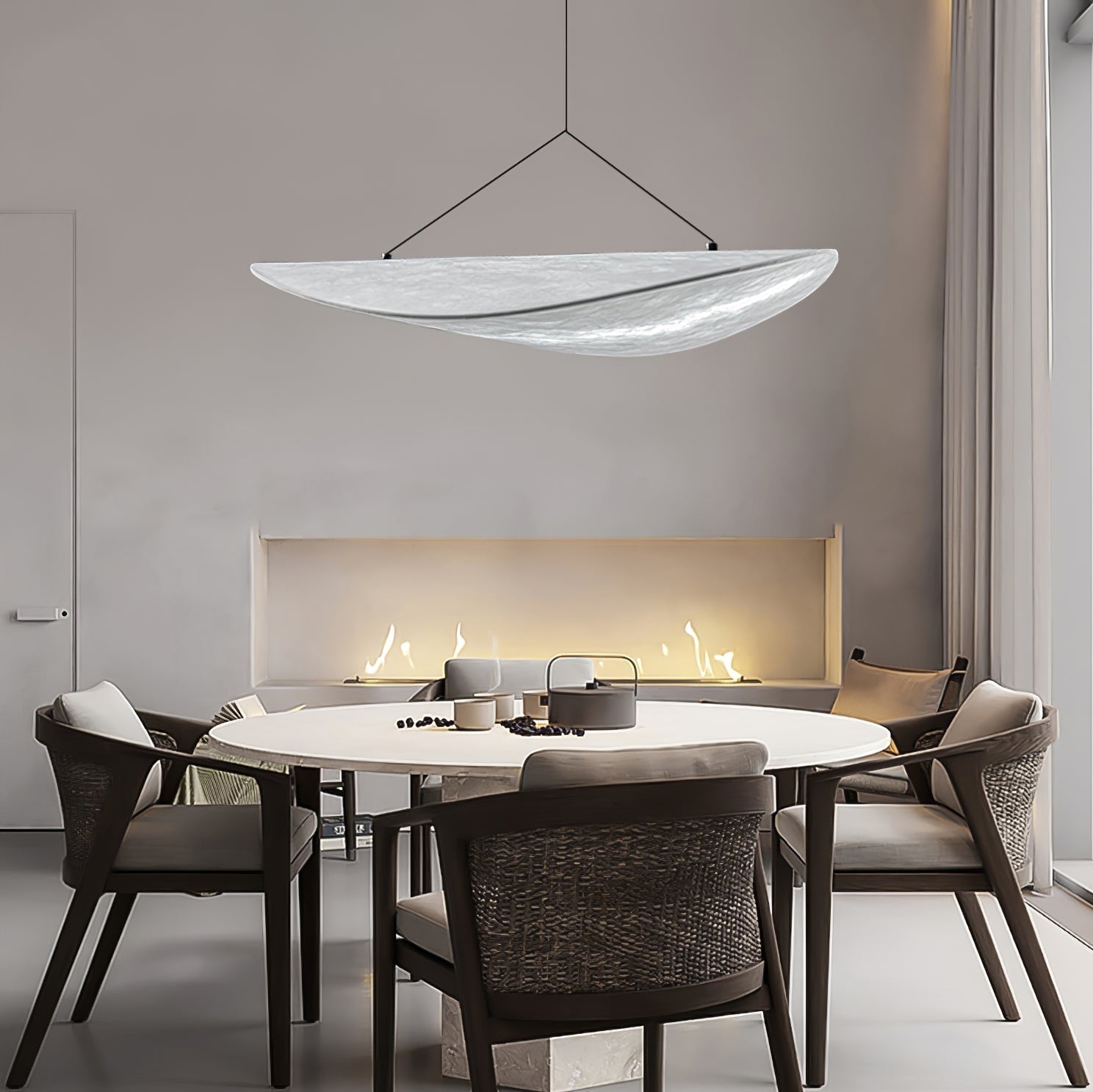 Vela Minimalistisch Seide Pendelleuchte Leuchte-Letslighting