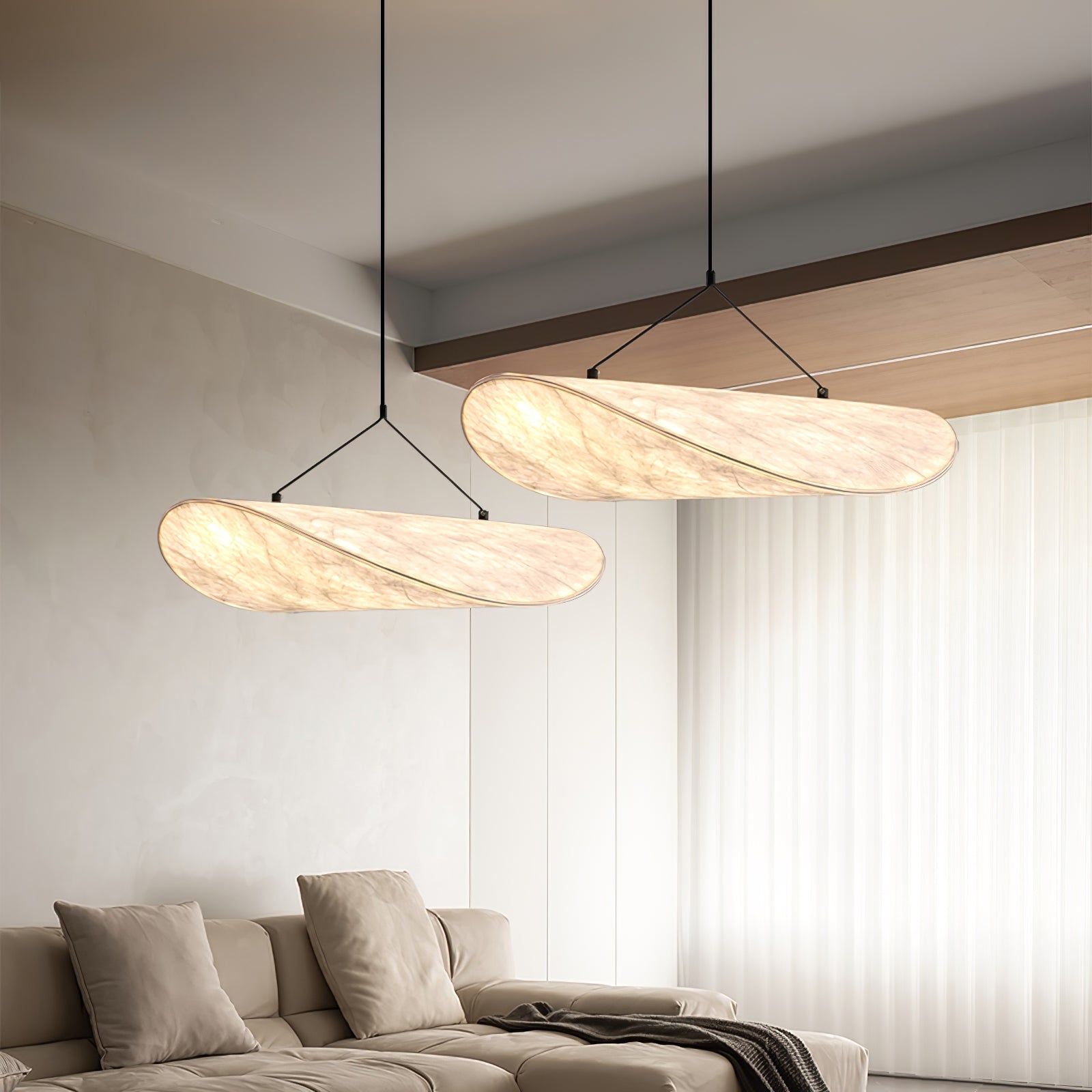 Vela Minimalistisch Seide Pendelleuchte Leuchte-Letslighting