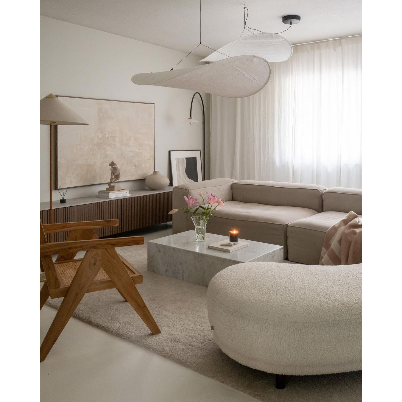 Elsolir Modern Minimalist Paper Pendant Lamp - Letslighting