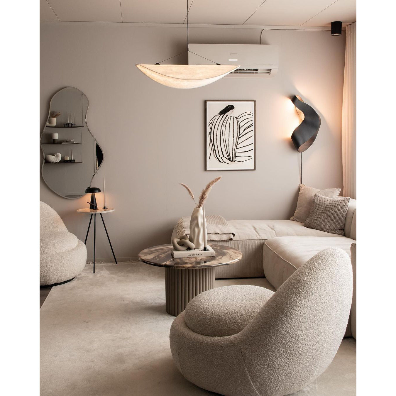 Elsolir Modern Minimalist Paper Pendant Lamp - Letslighting