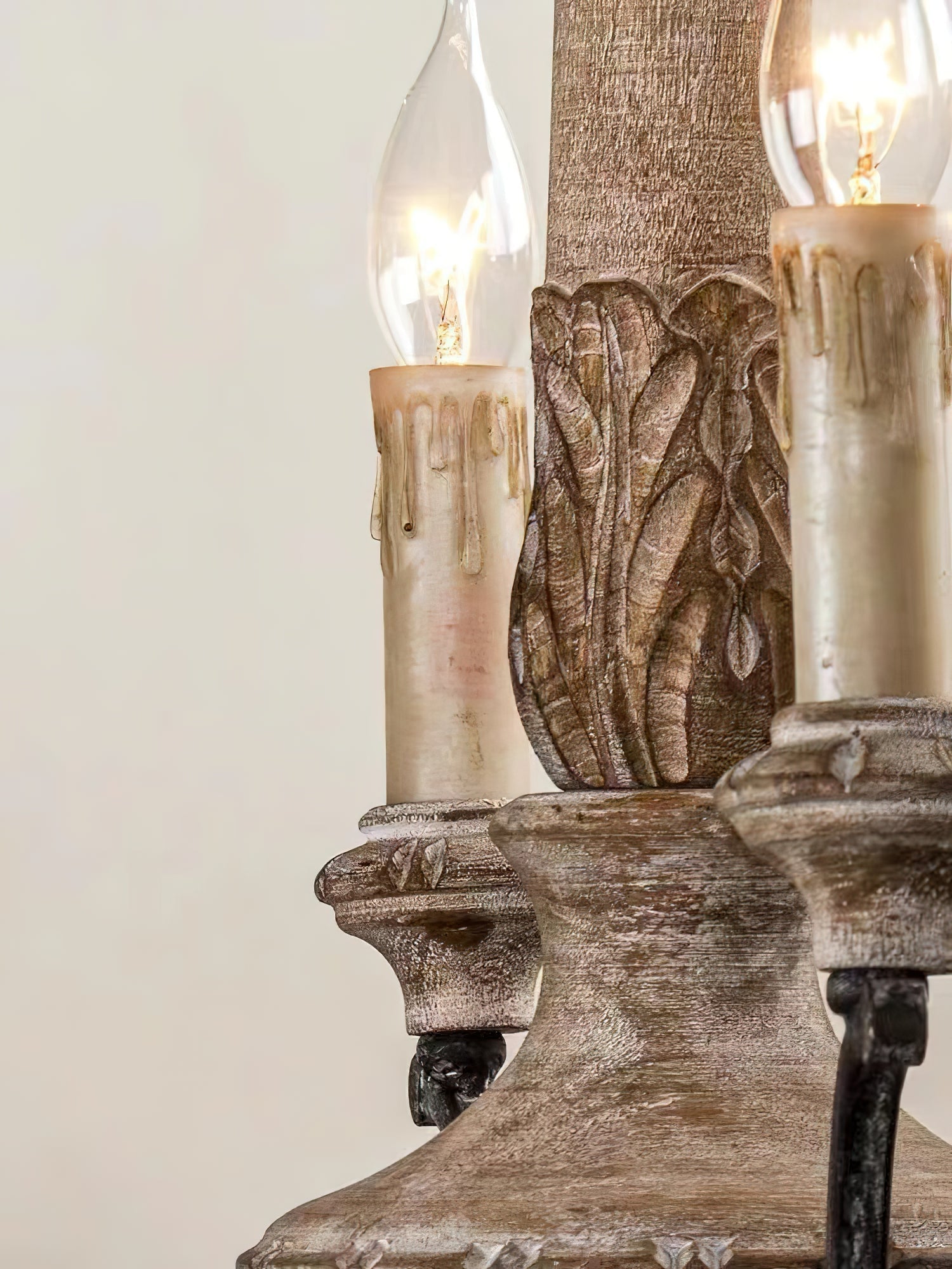 Myphaor Industrieller Vintage Kronleuchter aus Holz-Letslighting