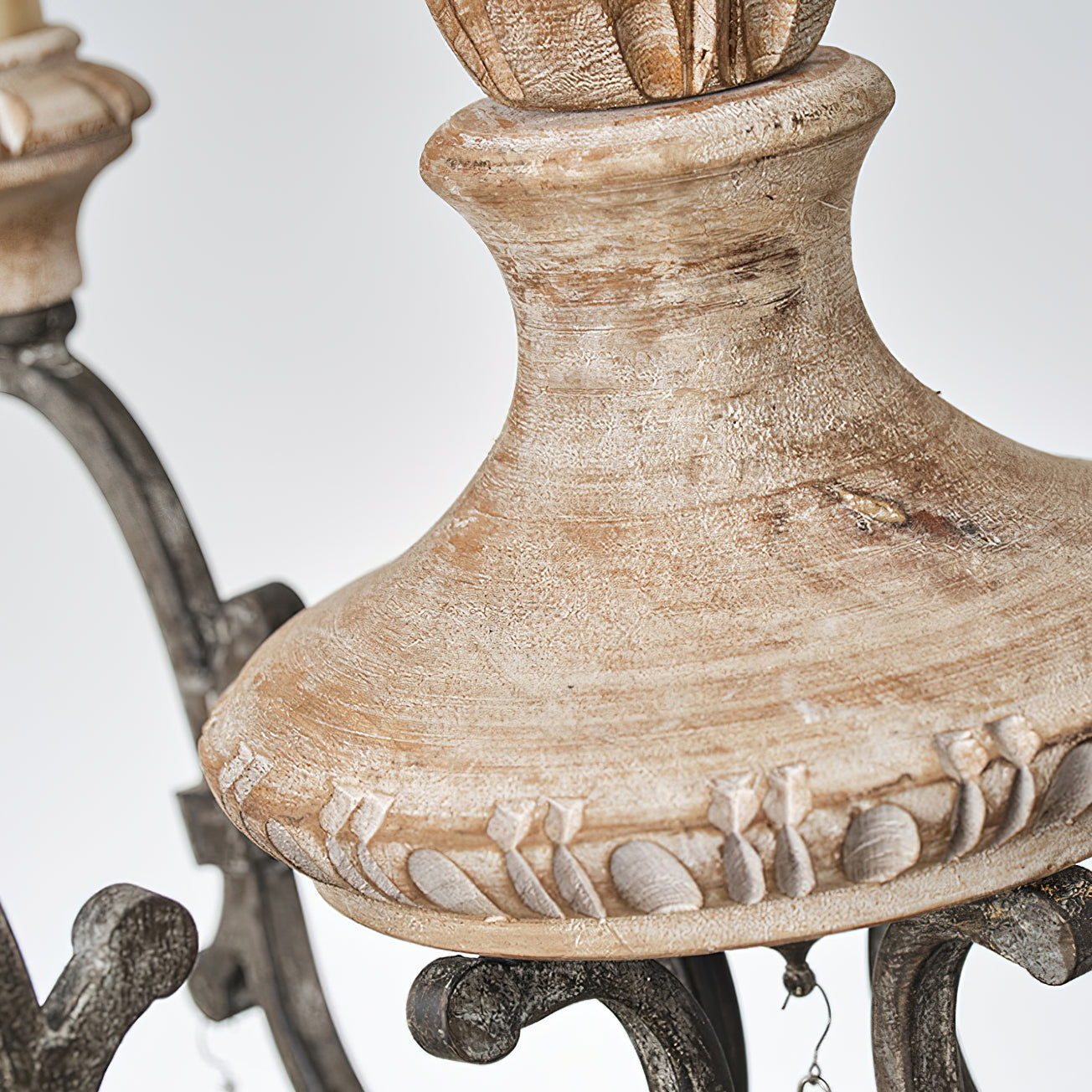Myphaor Industrieller Vintage Kronleuchter aus Holz-Letslighting
